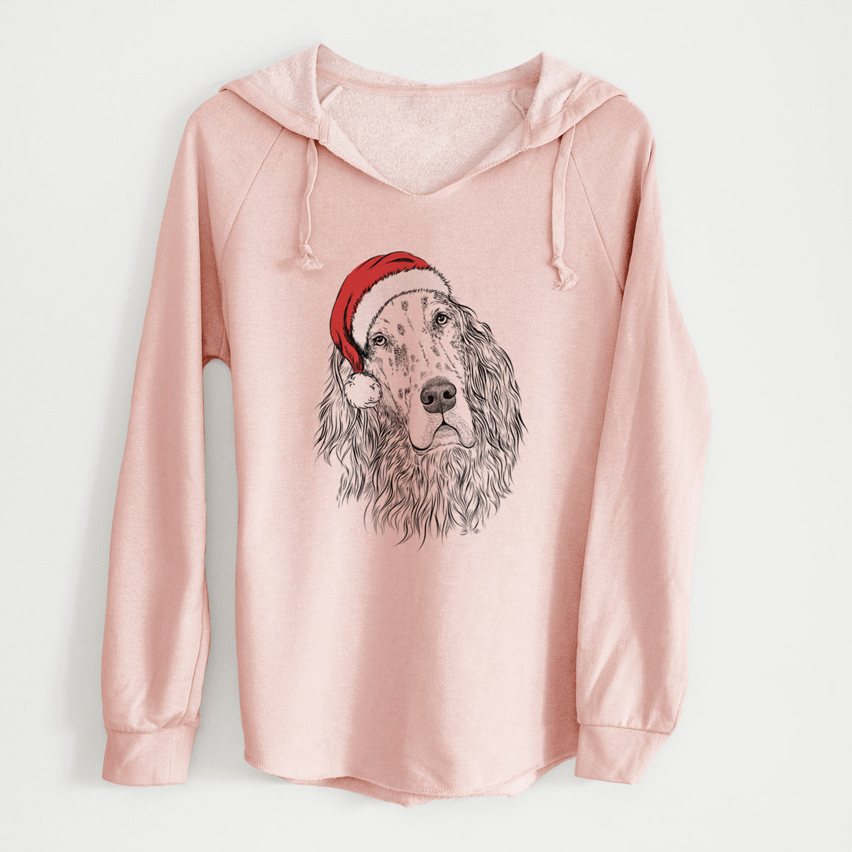 Santa Dexter the English Setter - Cali Wave Hooded Sweatshirt