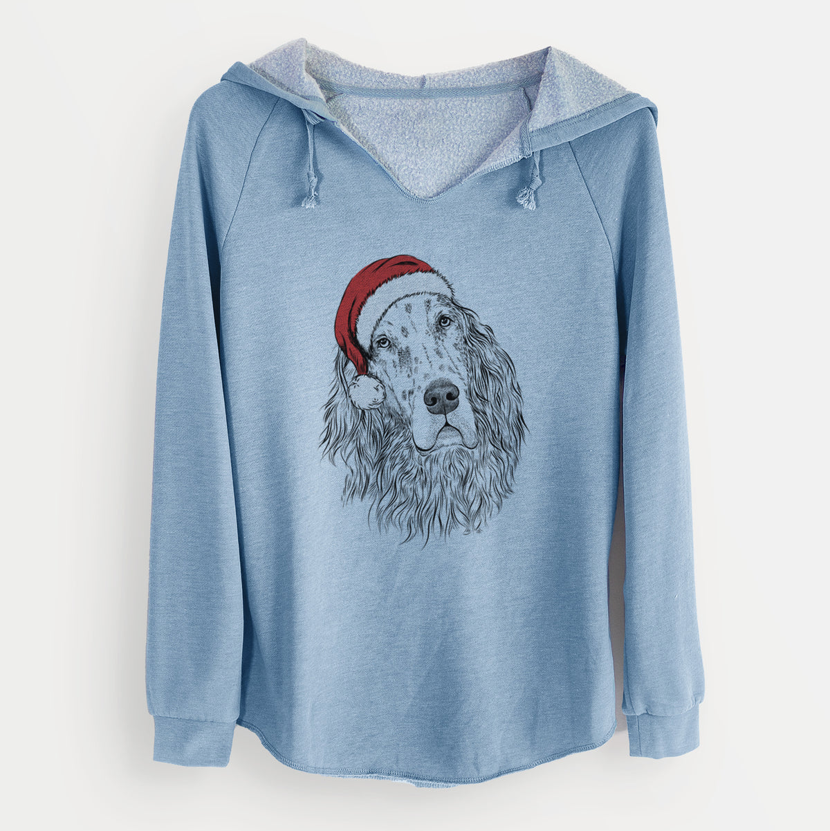 Santa Dexter the English Setter - Cali Wave Hooded Sweatshirt