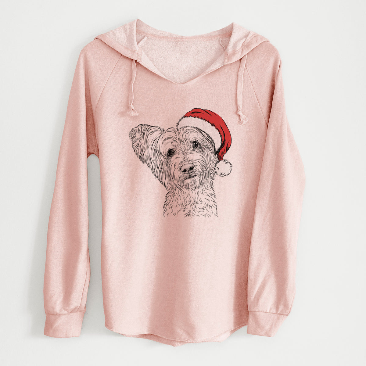 Santa Dexter the Terrier Mix - Cali Wave Hooded Sweatshirt