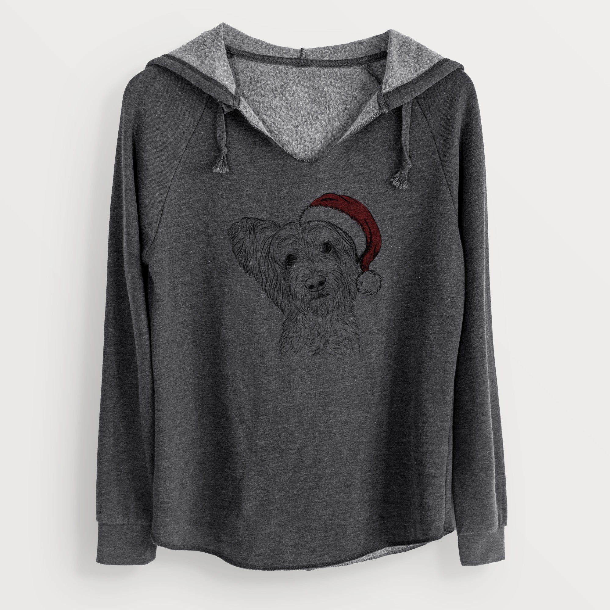 Santa Dexter the Terrier Mix - Cali Wave Hooded Sweatshirt