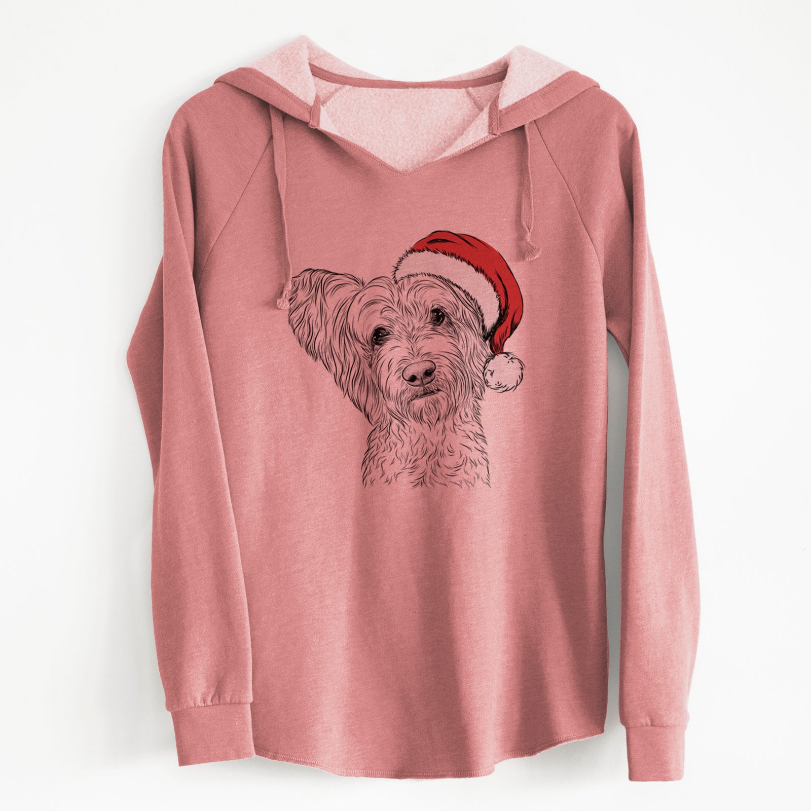 Santa Dexter the Terrier Mix - Cali Wave Hooded Sweatshirt