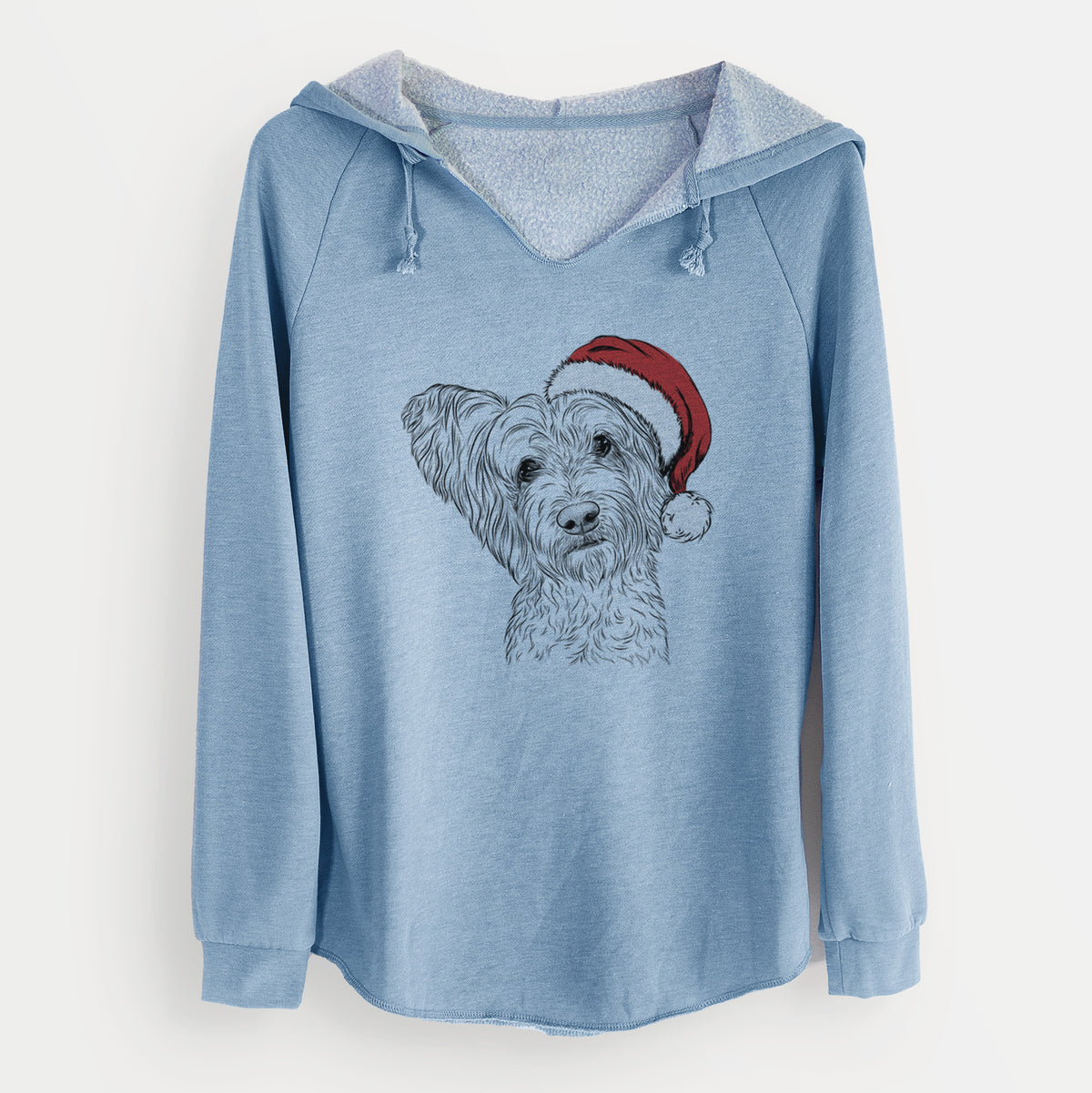 Santa Dexter the Terrier Mix - Cali Wave Hooded Sweatshirt