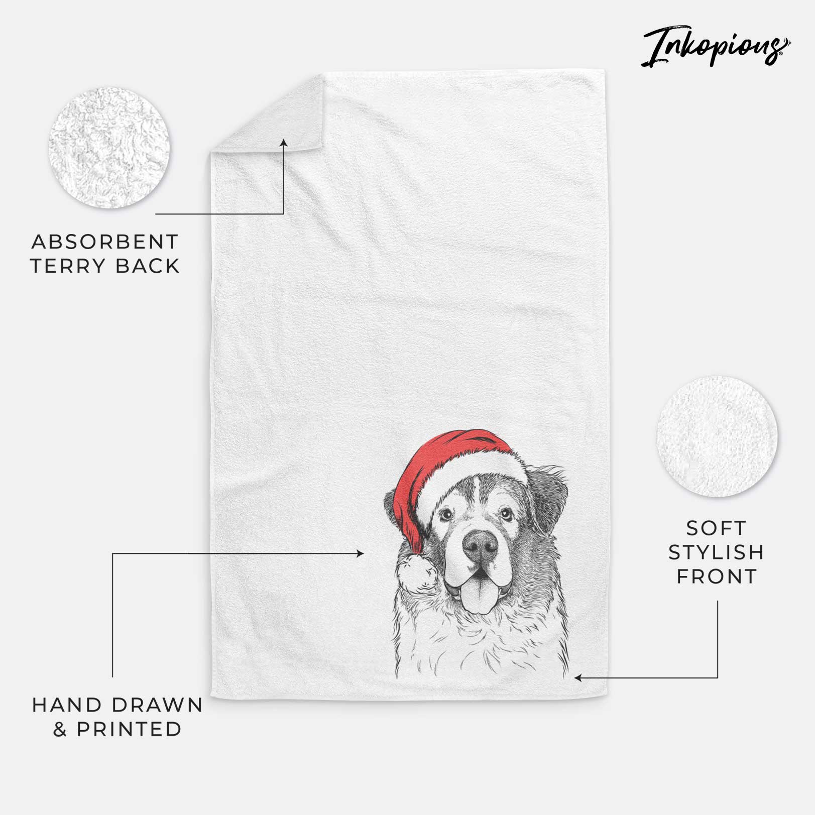 Dilly the Saint Bernard Decorative Hand Towel