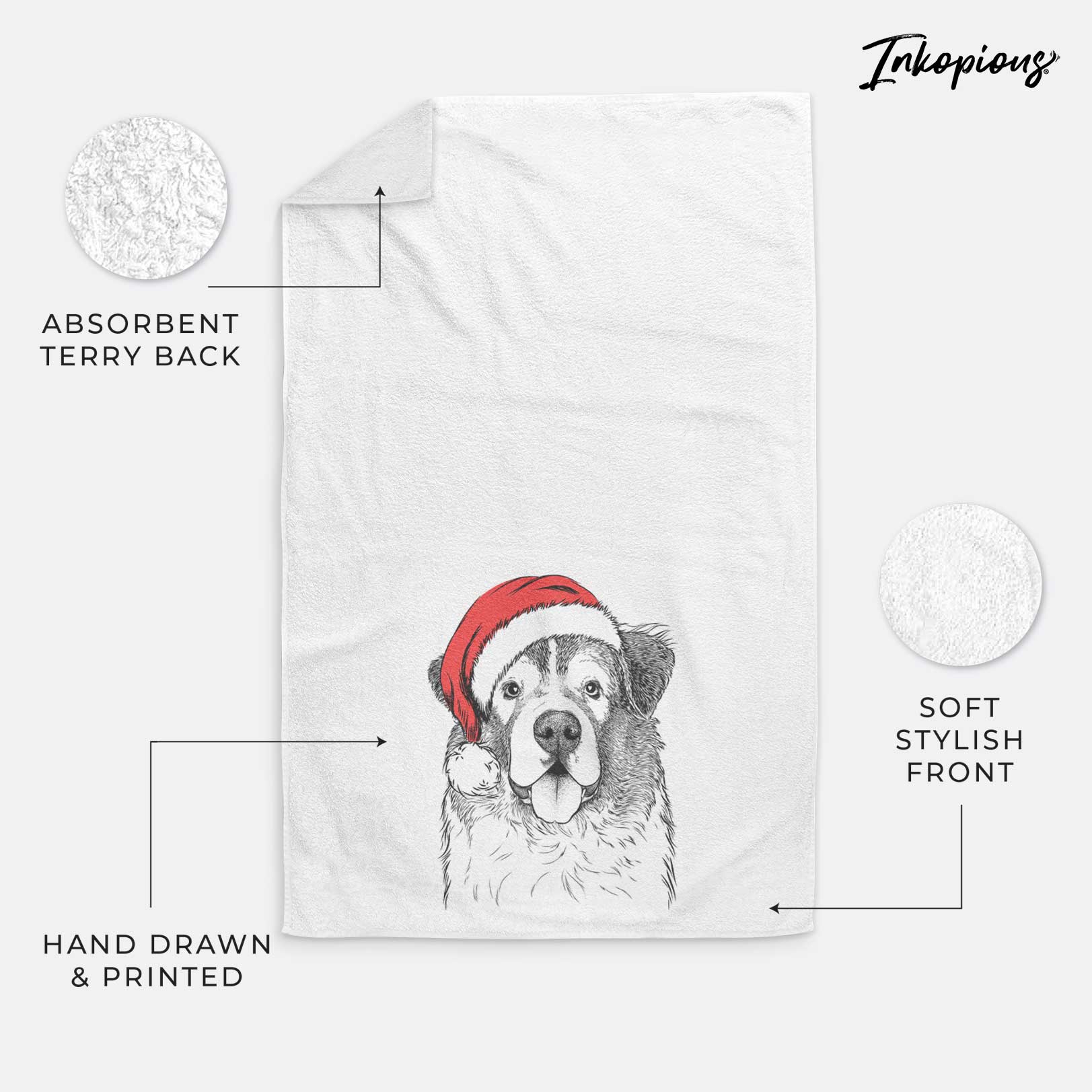 Dilly the Saint Bernard Decorative Hand Towel