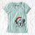 Santa Dilly the Saint Bernard - Women's V-neck Shirt