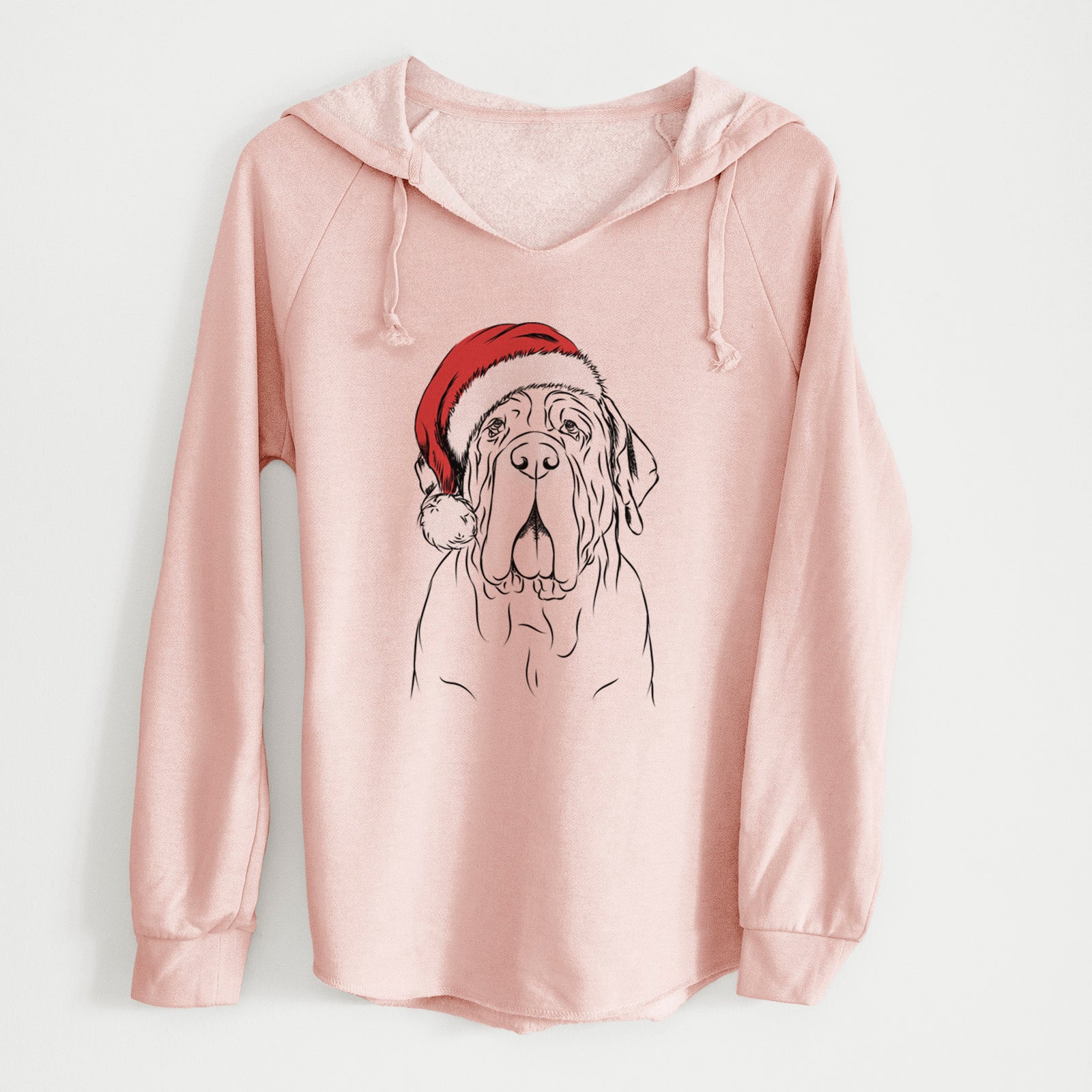 Santa Dinah the Neapolitan Mastiff - Cali Wave Hooded Sweatshirt