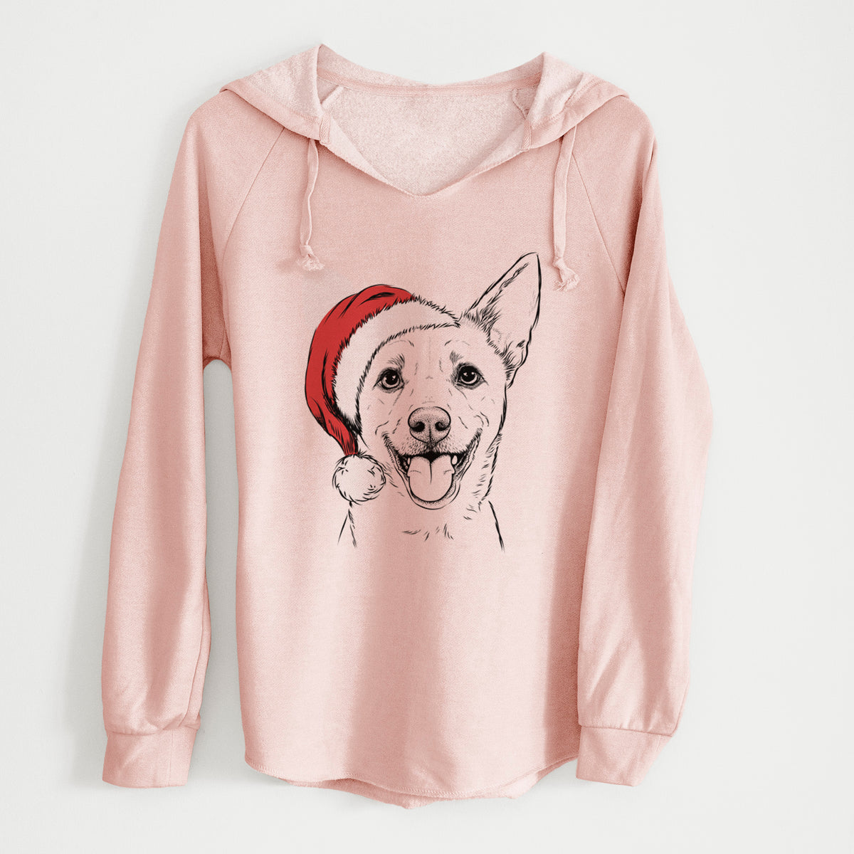 Santa Dinghy the Mixed Breed - Cali Wave Hooded Sweatshirt