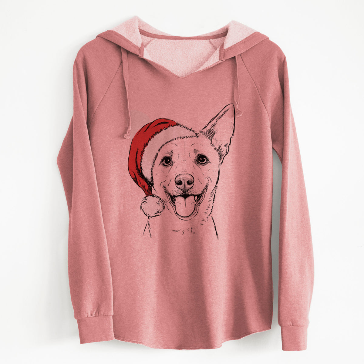 Santa Dinghy the Mixed Breed - Cali Wave Hooded Sweatshirt