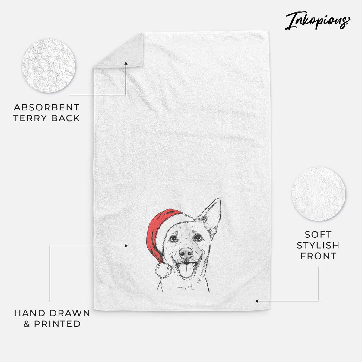 Dinghy the Mixed Breed Decorative Hand Towel