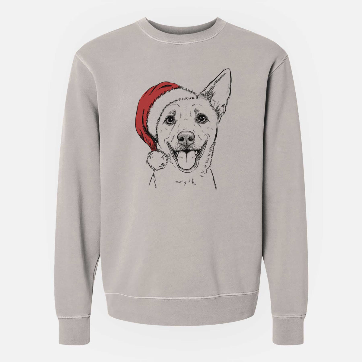 Santa Dinghy the Mixed Breed - Unisex Pigment Dyed Crew Sweatshirt