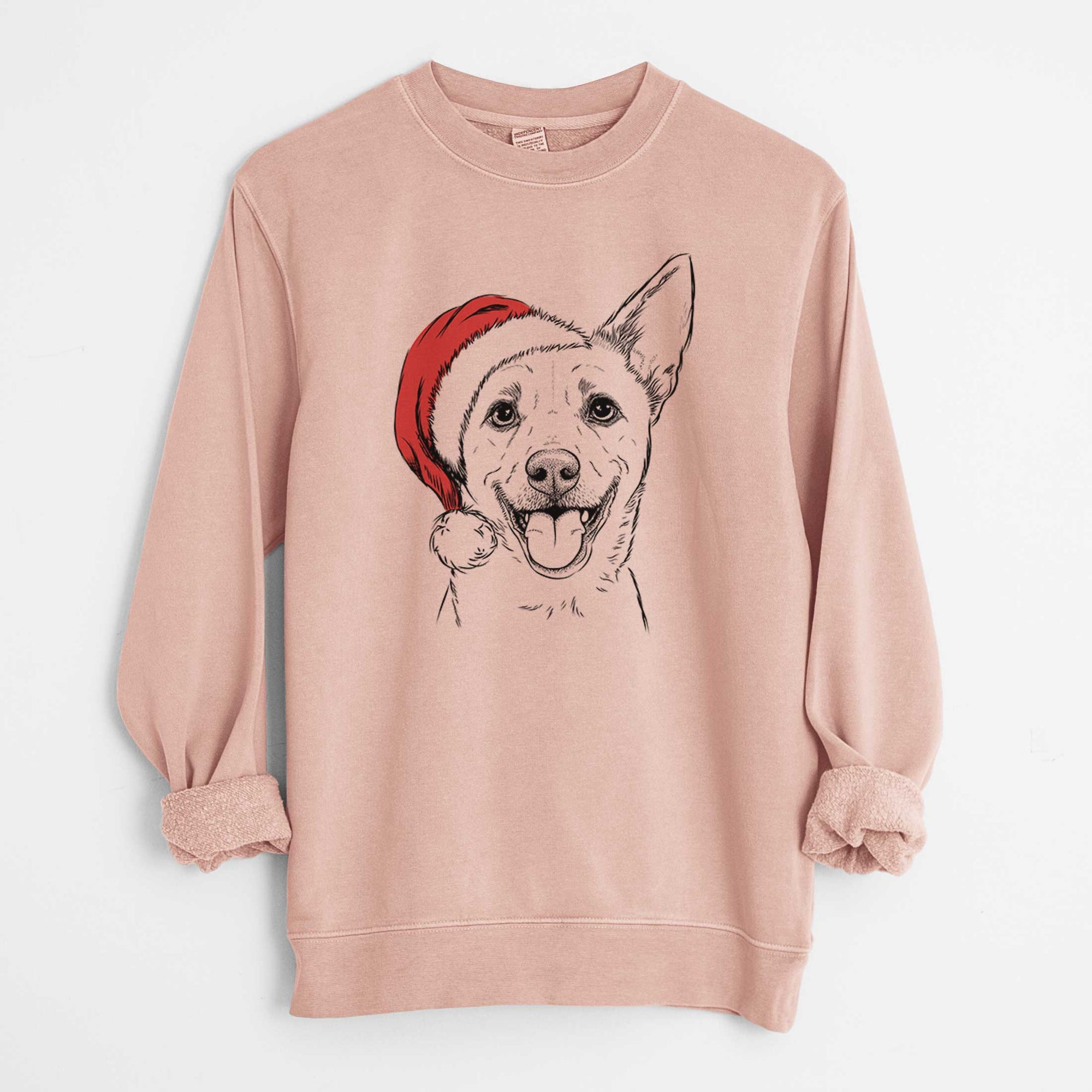 Santa Dinghy the Mixed Breed - Unisex Pigment Dyed Crew Sweatshirt