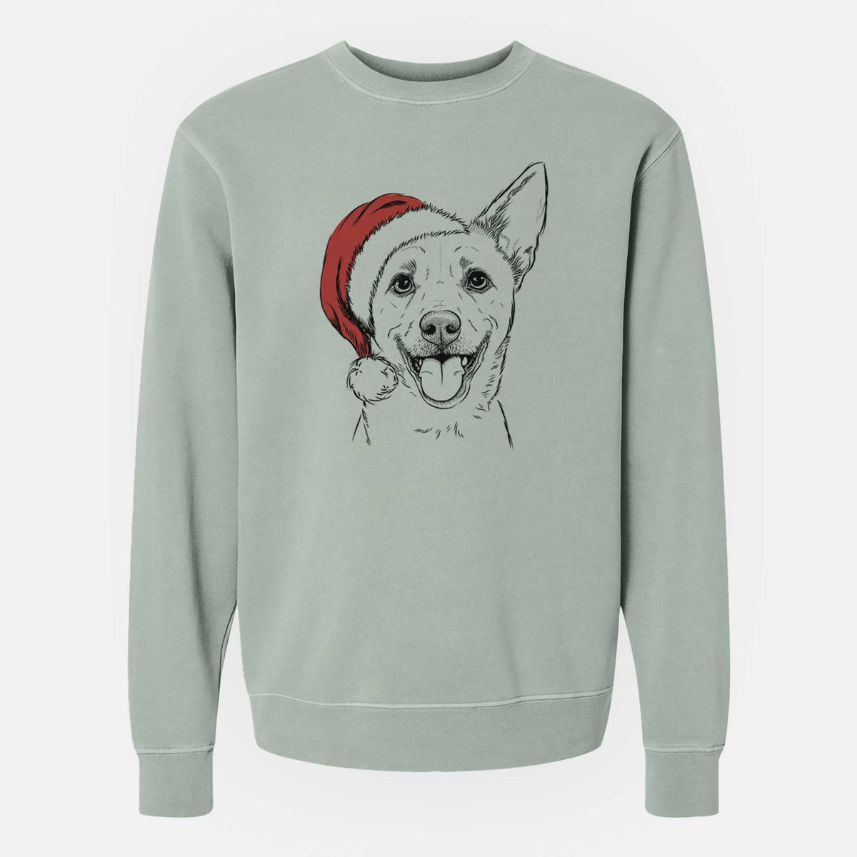 Santa Dinghy the Mixed Breed - Unisex Pigment Dyed Crew Sweatshirt