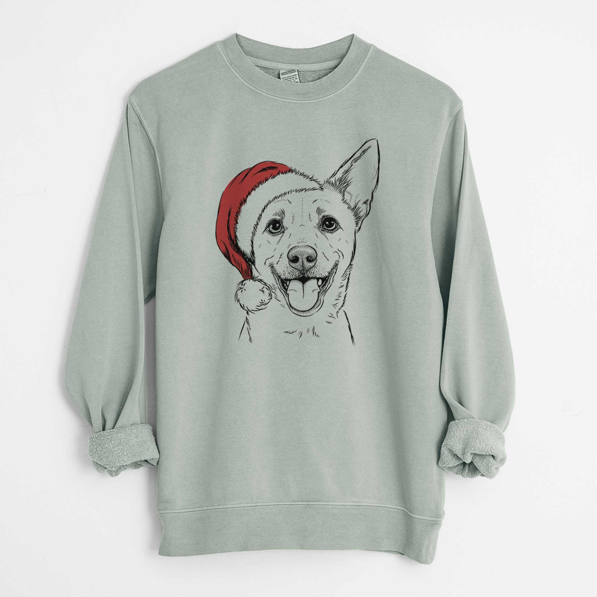 Santa Dinghy the Mixed Breed - Unisex Pigment Dyed Crew Sweatshirt