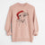 Santa Diva the Greyhound - Unisex Pigment Dyed Crew Sweatshirt