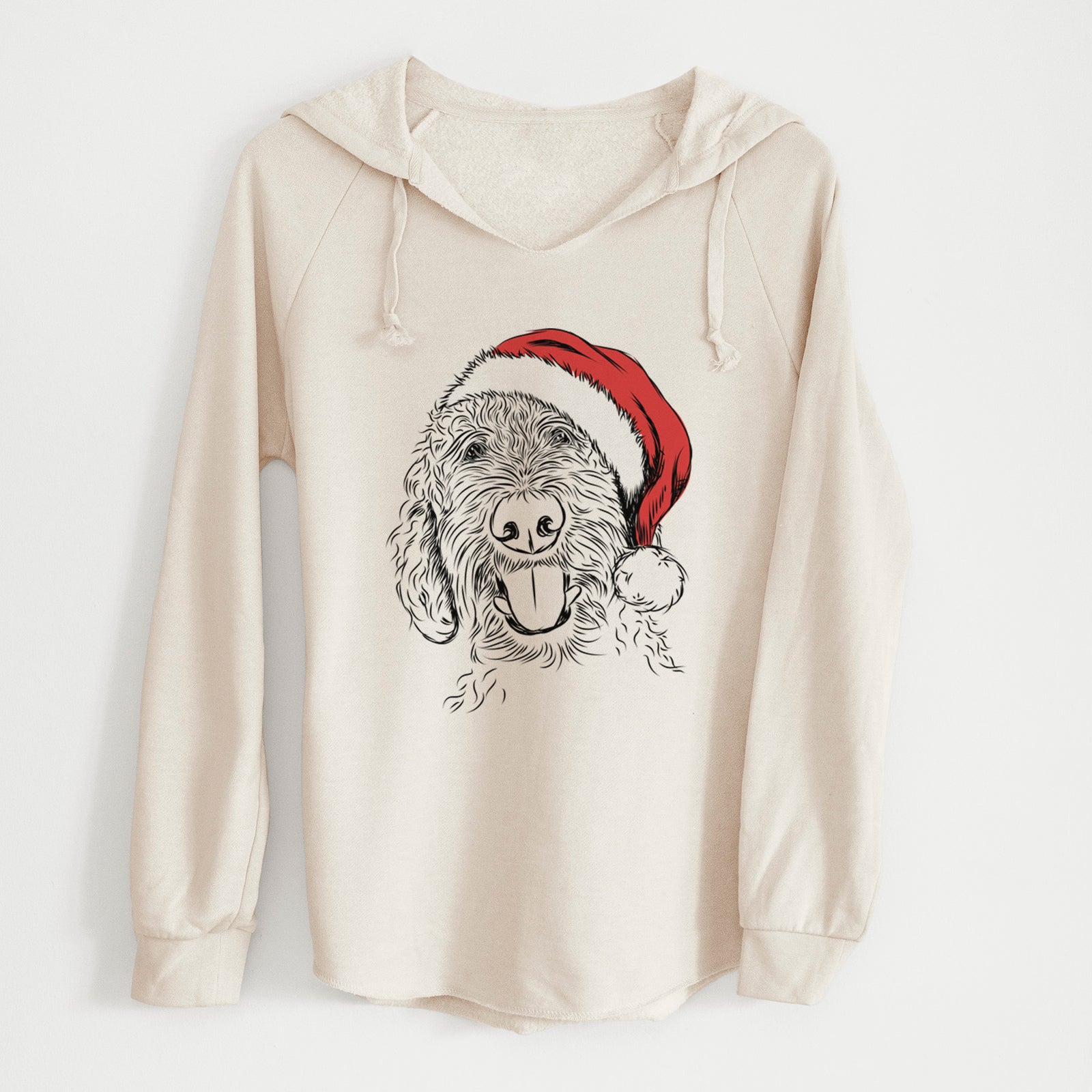 Santa Dixie the Doodle - Cali Wave Hooded Sweatshirt