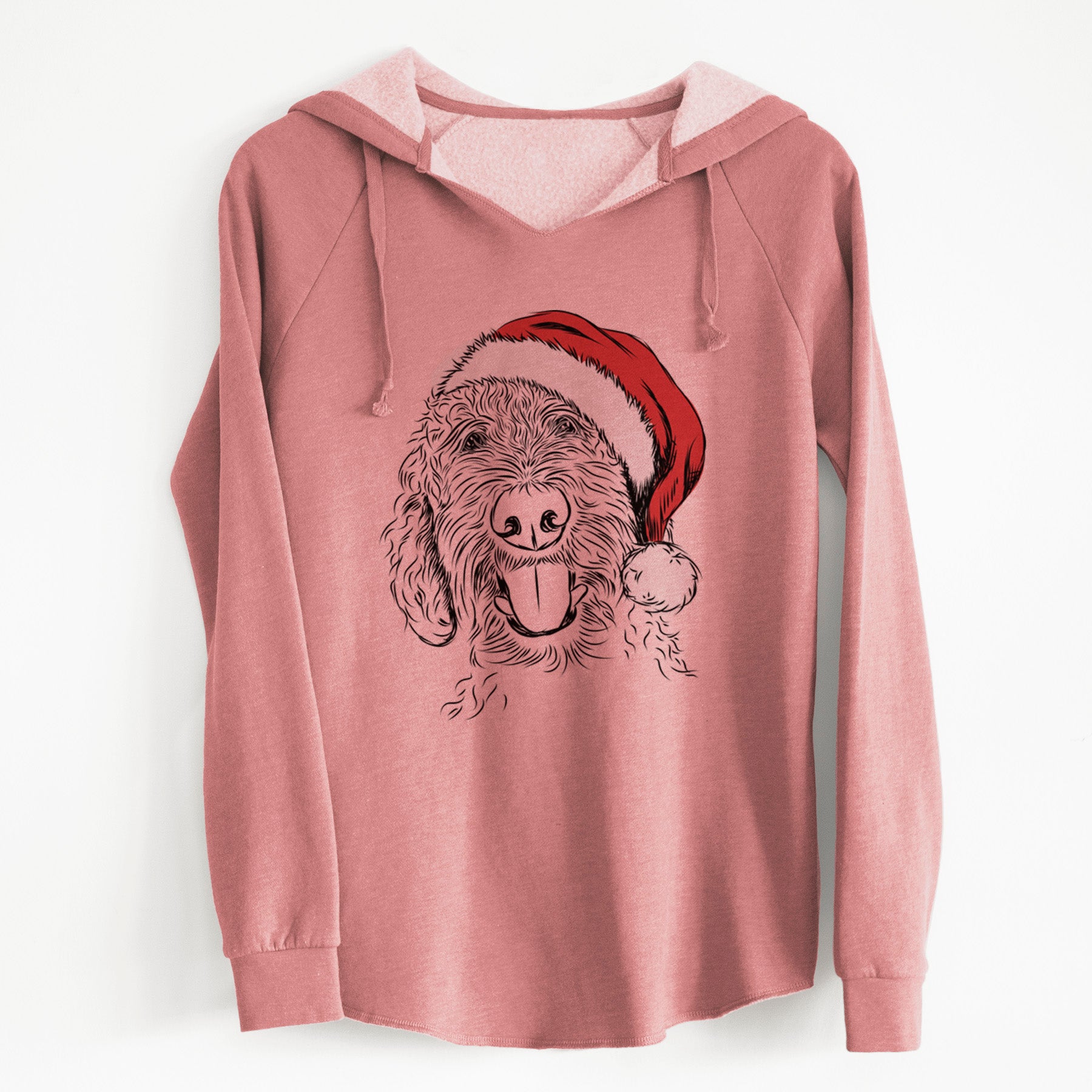 Santa Dixie the Doodle - Cali Wave Hooded Sweatshirt