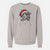 Santa Dizzy the Border Collie - Unisex Pigment Dyed Crew Sweatshirt