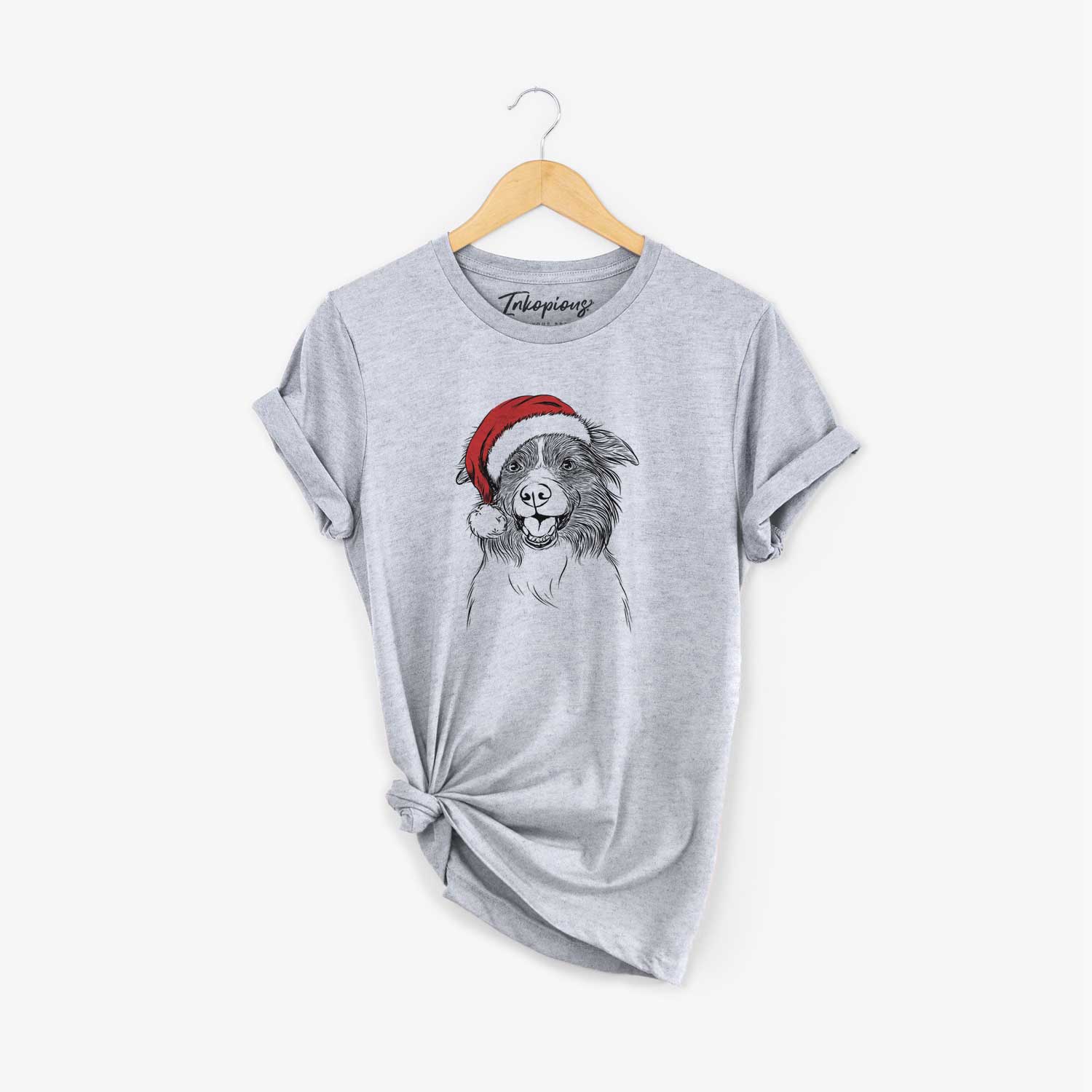 Santa Dizzy the Border Collie - Unisex Crewneck