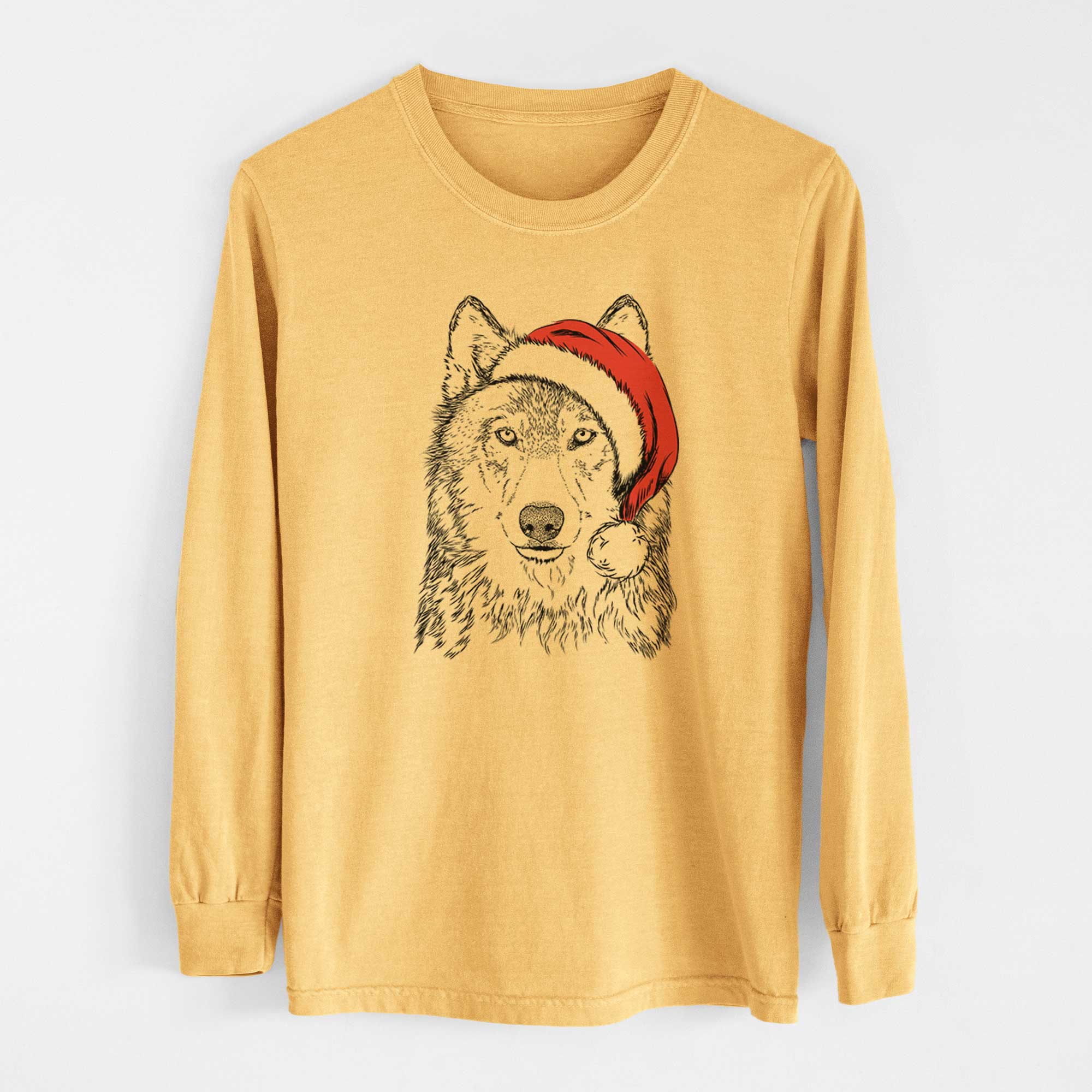 Santa Django the Grey Wolf - Heavyweight 100% Cotton Long Sleeve