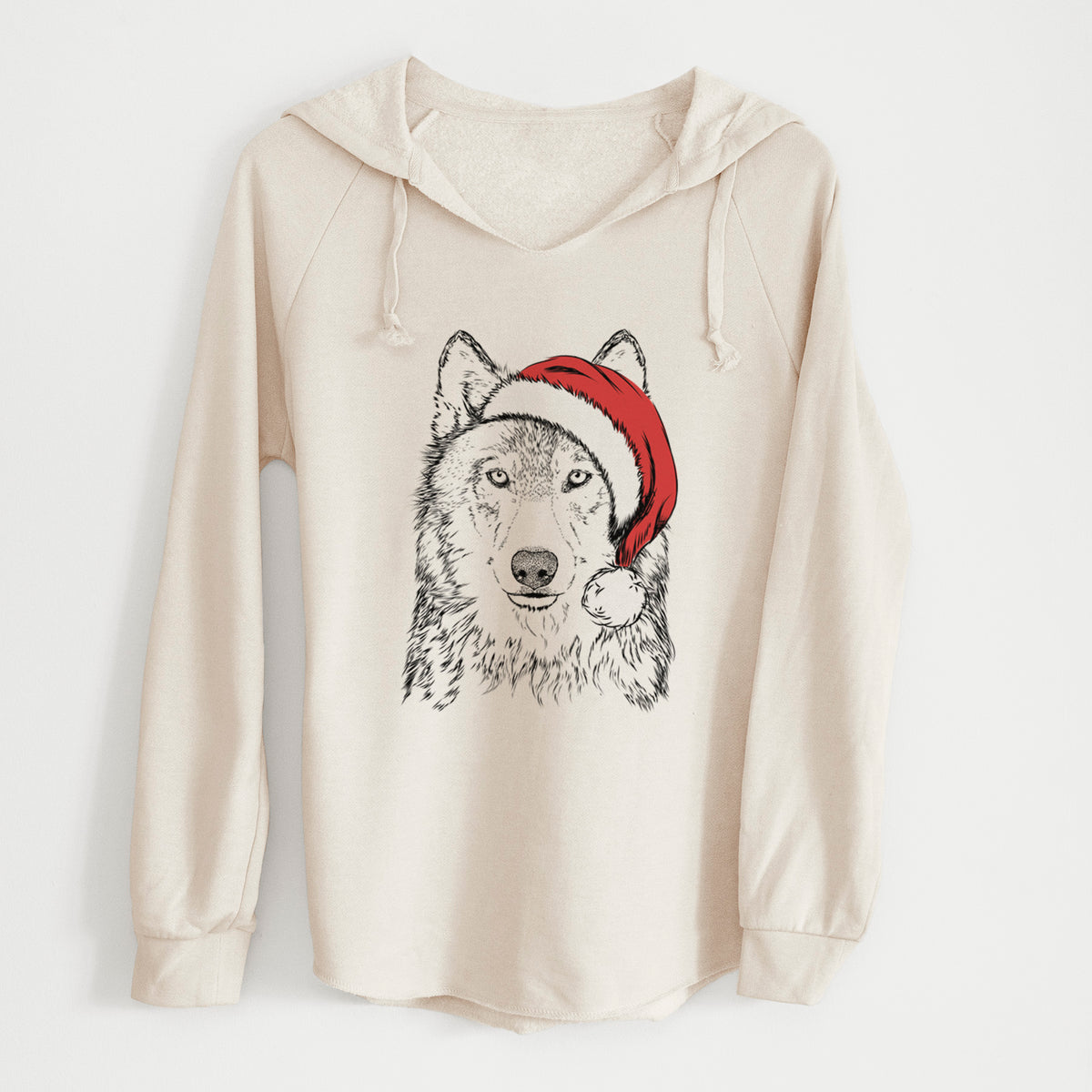Santa Django the Grey Wolf - Cali Wave Hooded Sweatshirt