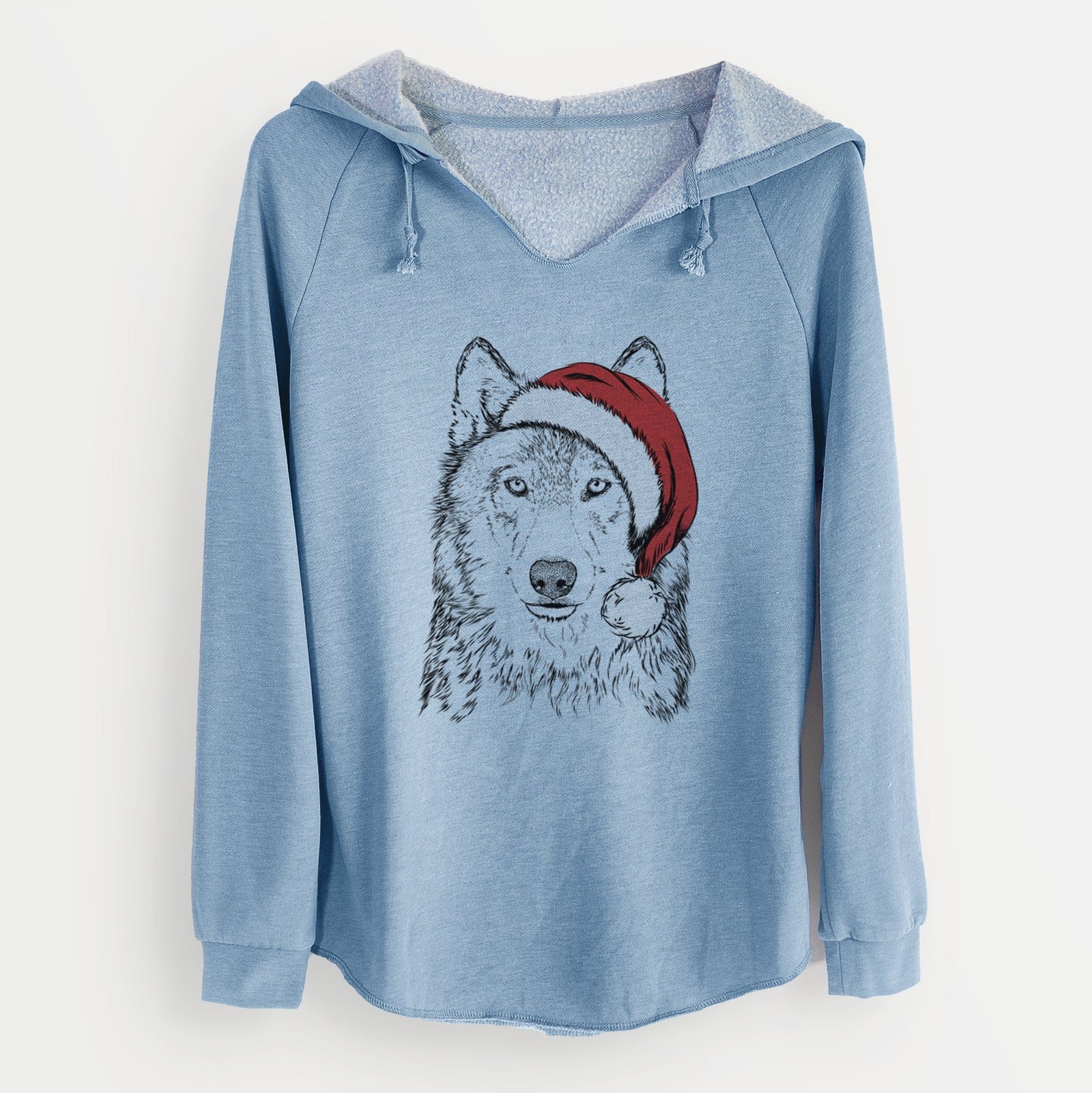 Santa Django the Grey Wolf - Cali Wave Hooded Sweatshirt