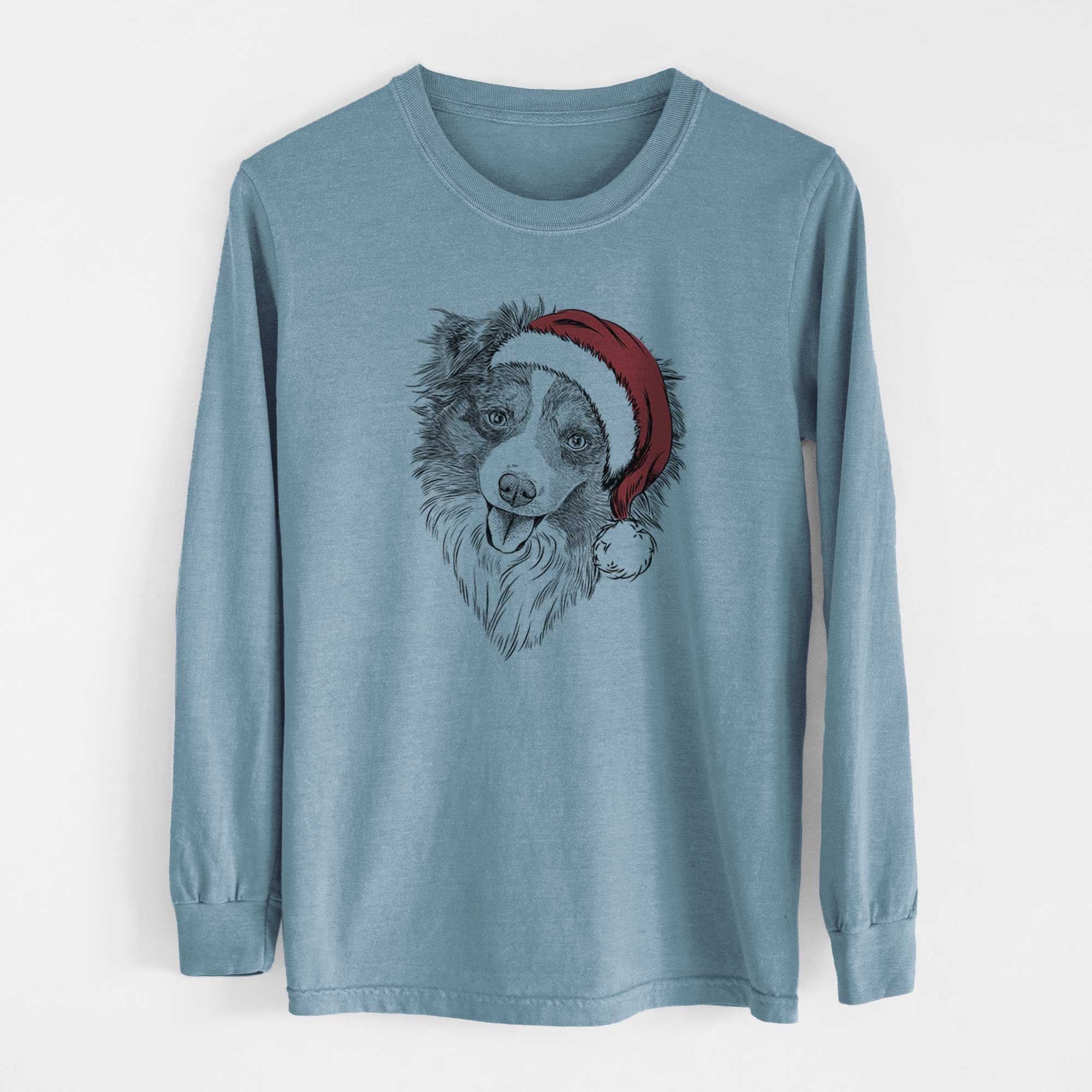 Santa Doc the Mini Aussie - Heavyweight 100% Cotton Long Sleeve