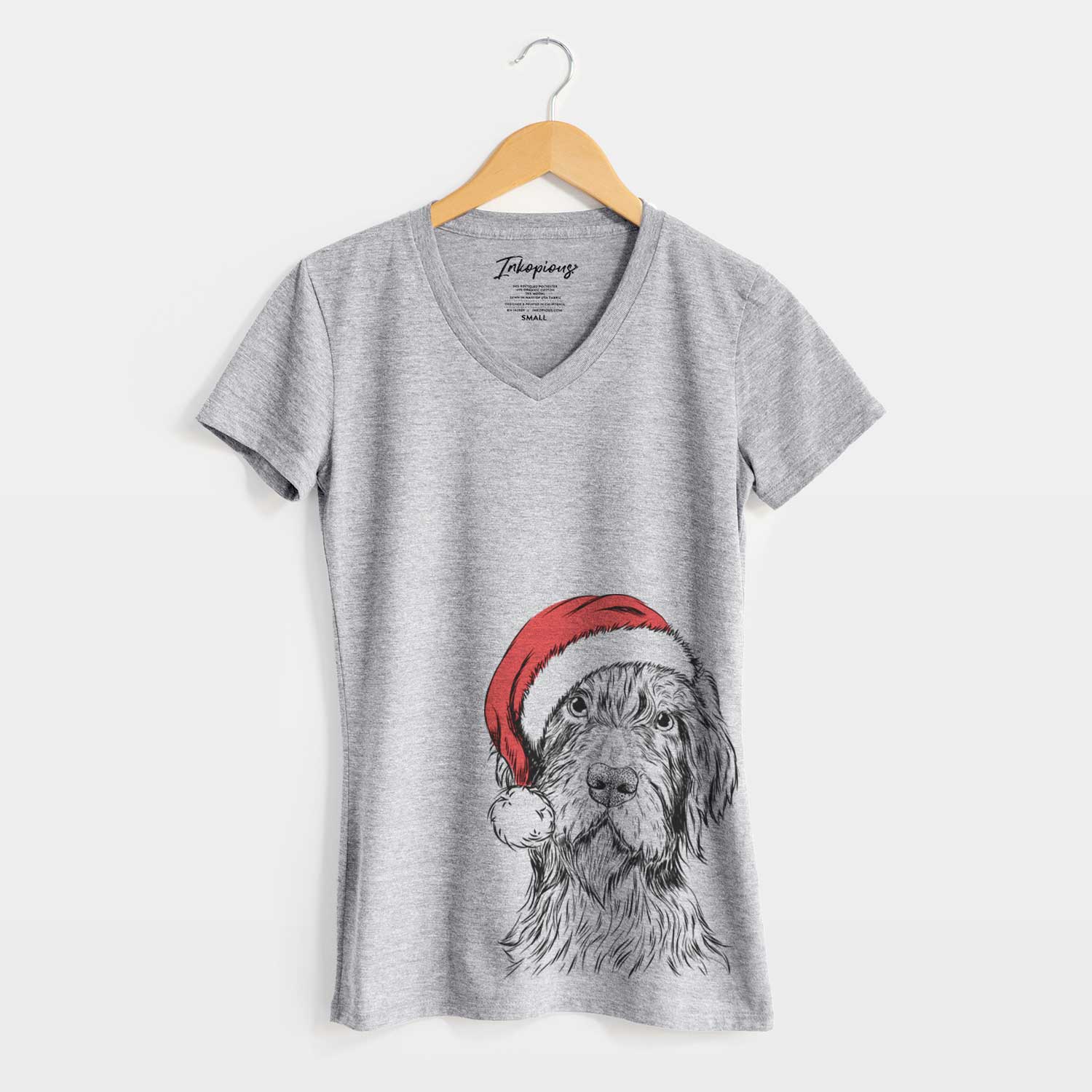 Santa Doc Holliday the Pudelpointer - Women's V-neck Shirt