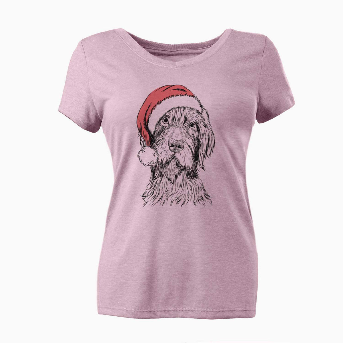 Santa Doc Holliday the Pudelpointer - Women's V-neck Shirt