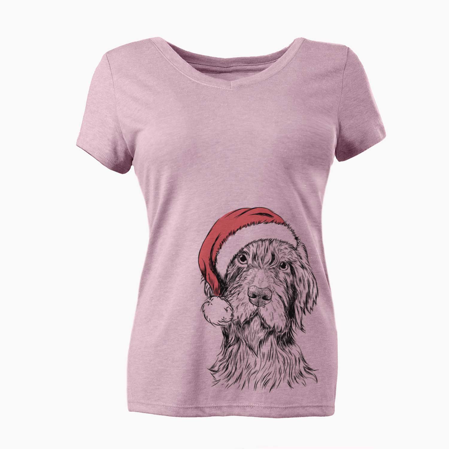 Santa Doc Holliday the Pudelpointer - Women's V-neck Shirt