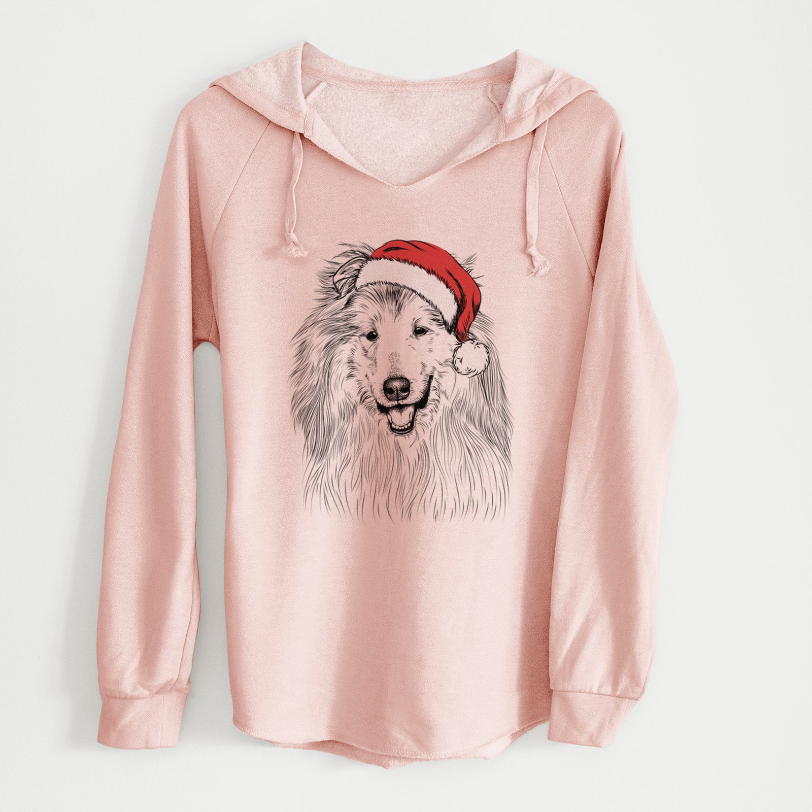 Santa Donnan the Rough Collie - Cali Wave Hooded Sweatshirt