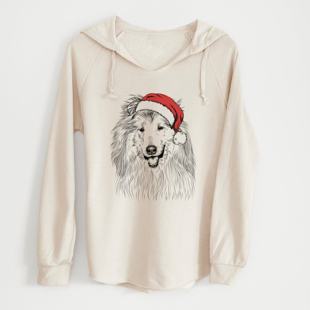 Santa Donnan the Rough Collie - Cali Wave Hooded Sweatshirt