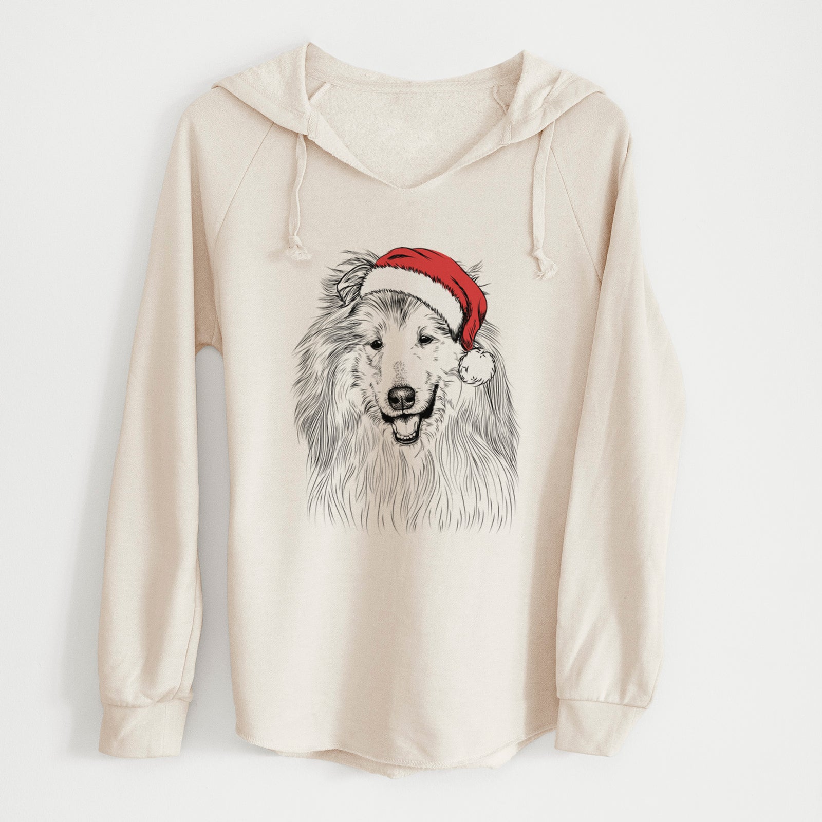 Santa Donnan the Rough Collie - Cali Wave Hooded Sweatshirt