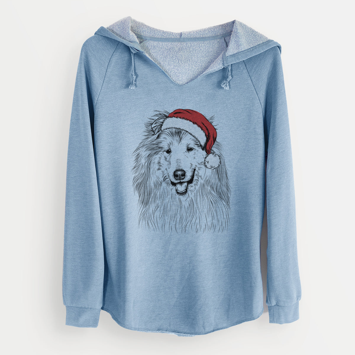 Santa Donnan the Rough Collie - Cali Wave Hooded Sweatshirt