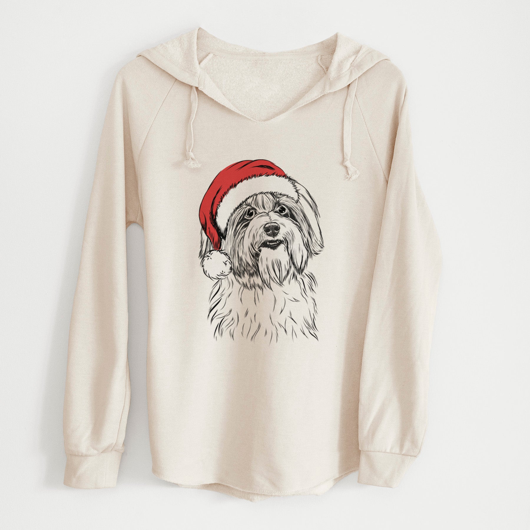 Santa Dooley the Havanese - Cali Wave Hooded Sweatshirt