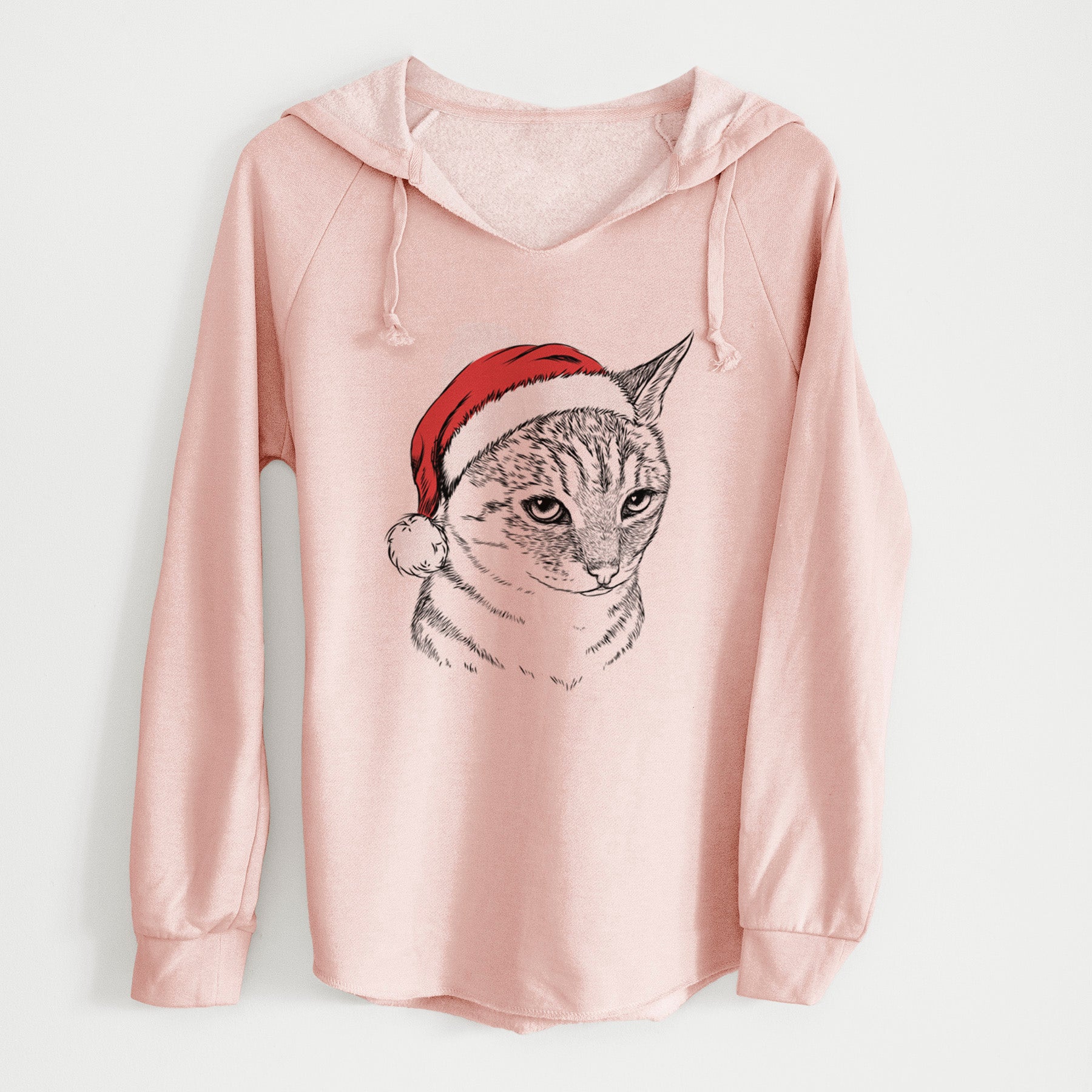 Santa Dora the Tabby Cat - Cali Wave Hooded Sweatshirt