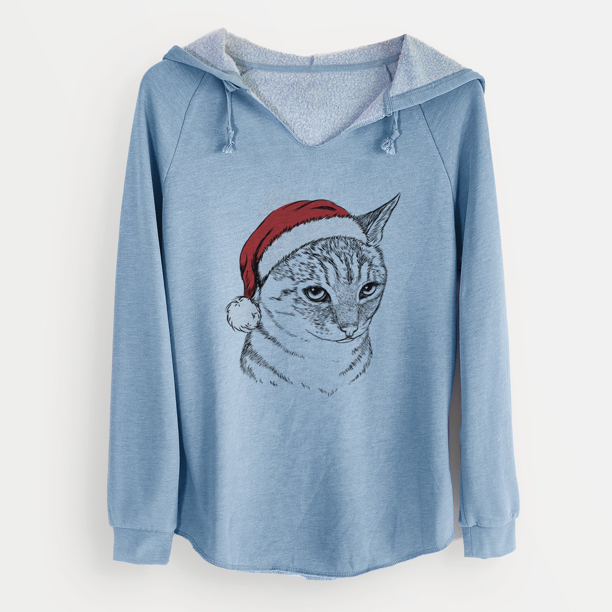 Santa Dora the Tabby Cat - Cali Wave Hooded Sweatshirt