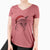 Santa Dora the Tabby Cat - Women's V-neck Shirt