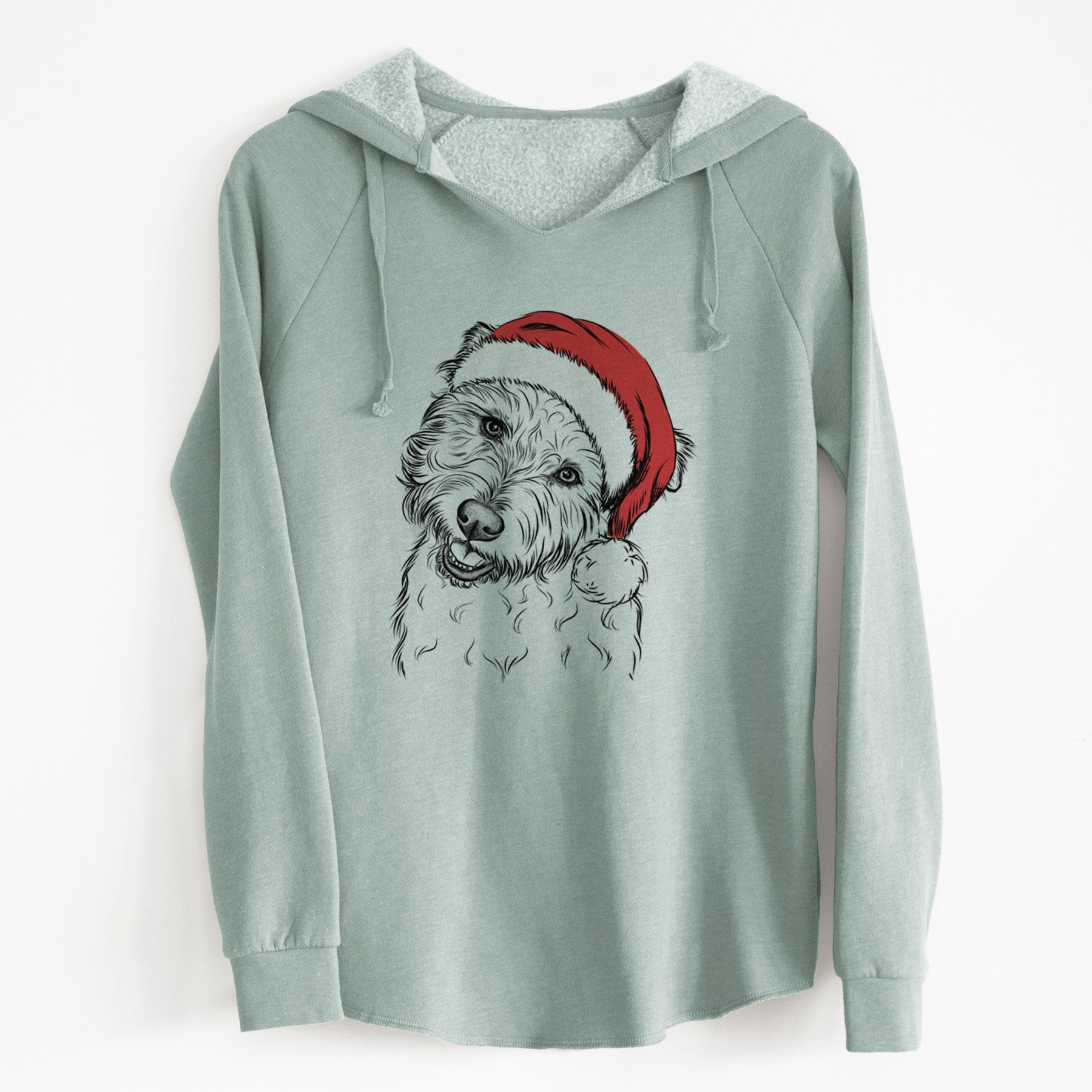 Santa Duffy the Glen of Imaal Terrier - Cali Wave Hooded Sweatshirt