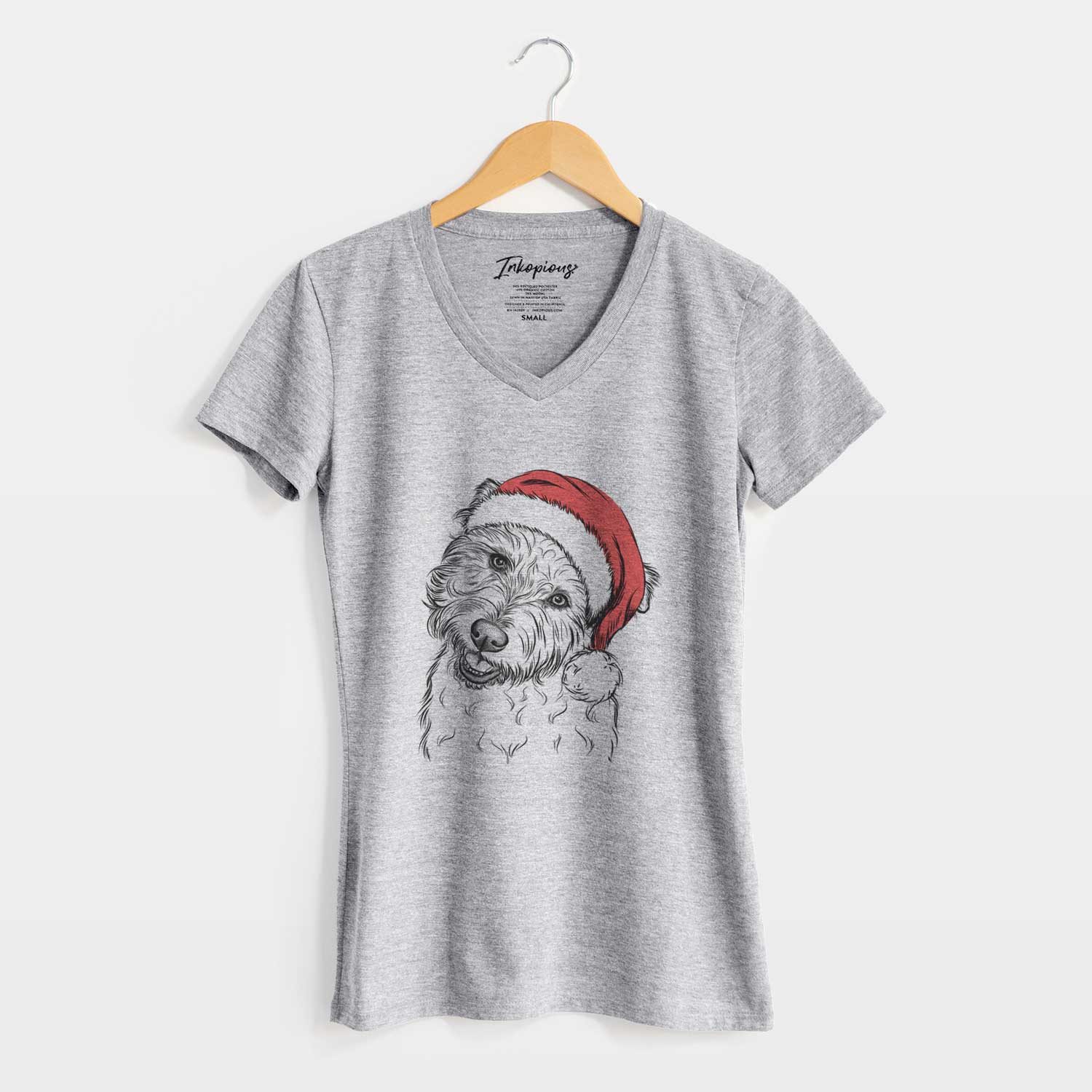 Santa Duffy the Glen of Imaal Terrier - Women's V-neck Shirt