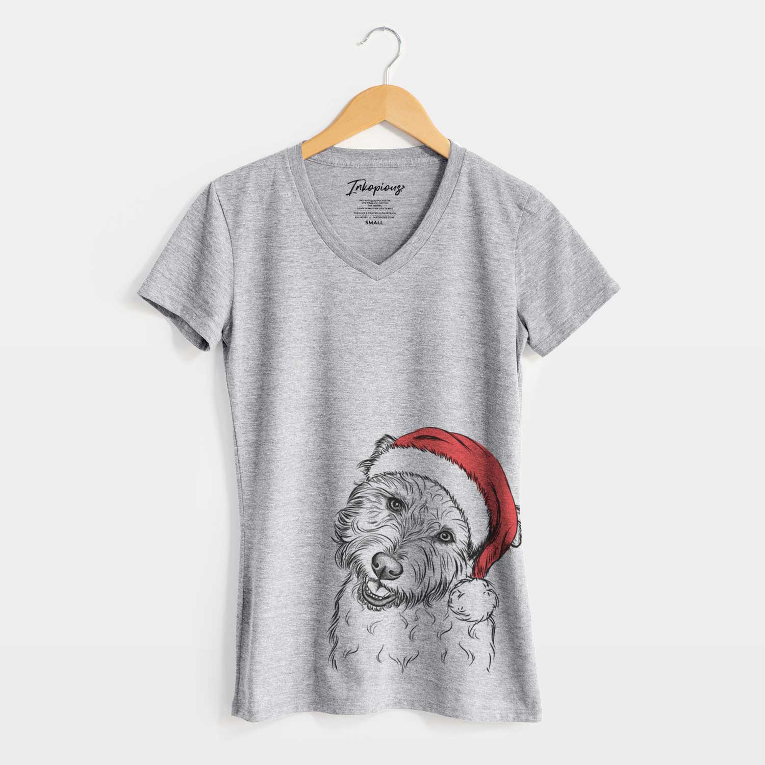 Santa Duffy the Glen of Imaal Terrier - Women's V-neck Shirt