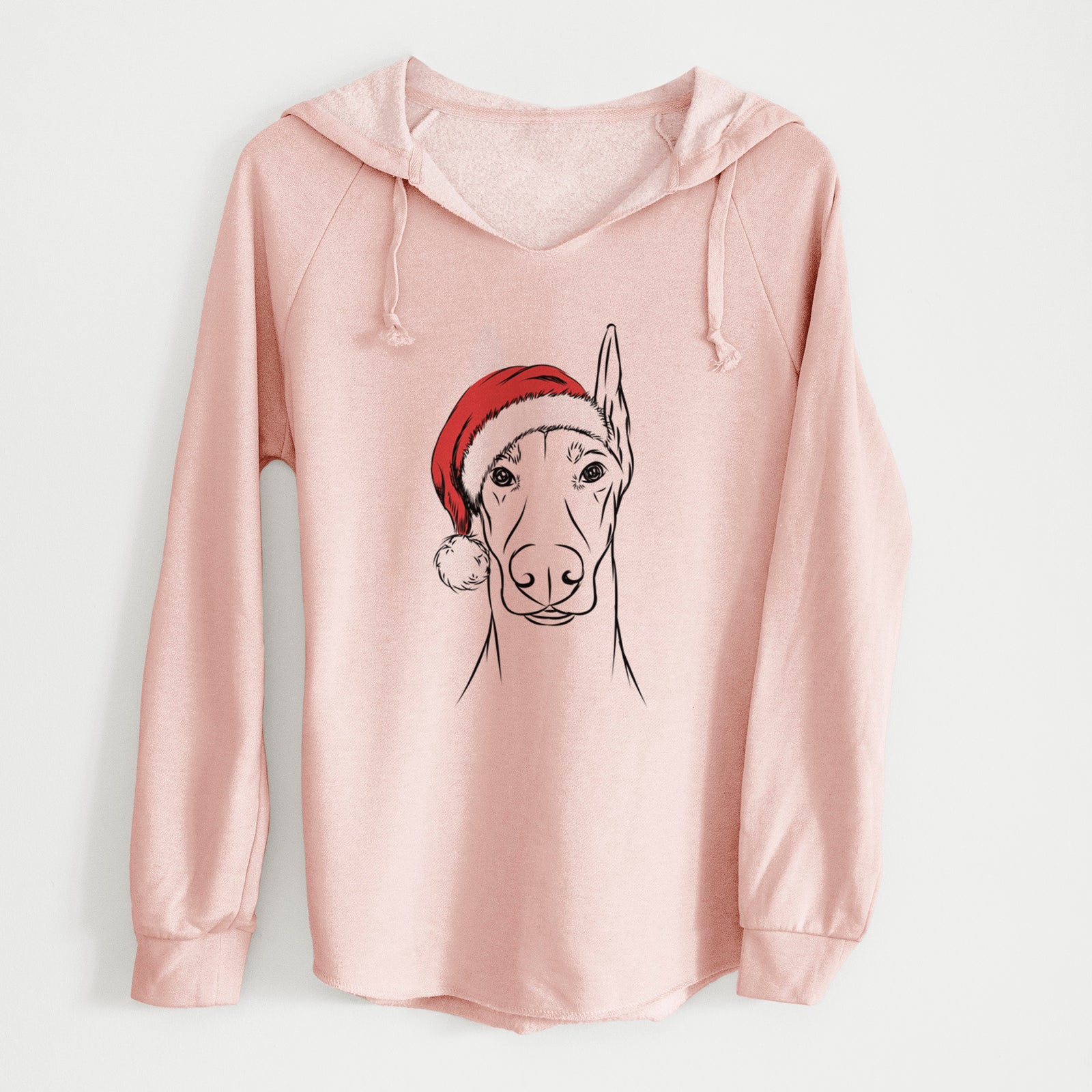 Santa Duke the Doberman Pinscher - Cali Wave Hooded Sweatshirt