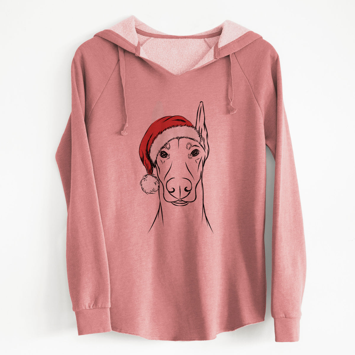 Santa Duke the Doberman Pinscher - Cali Wave Hooded Sweatshirt