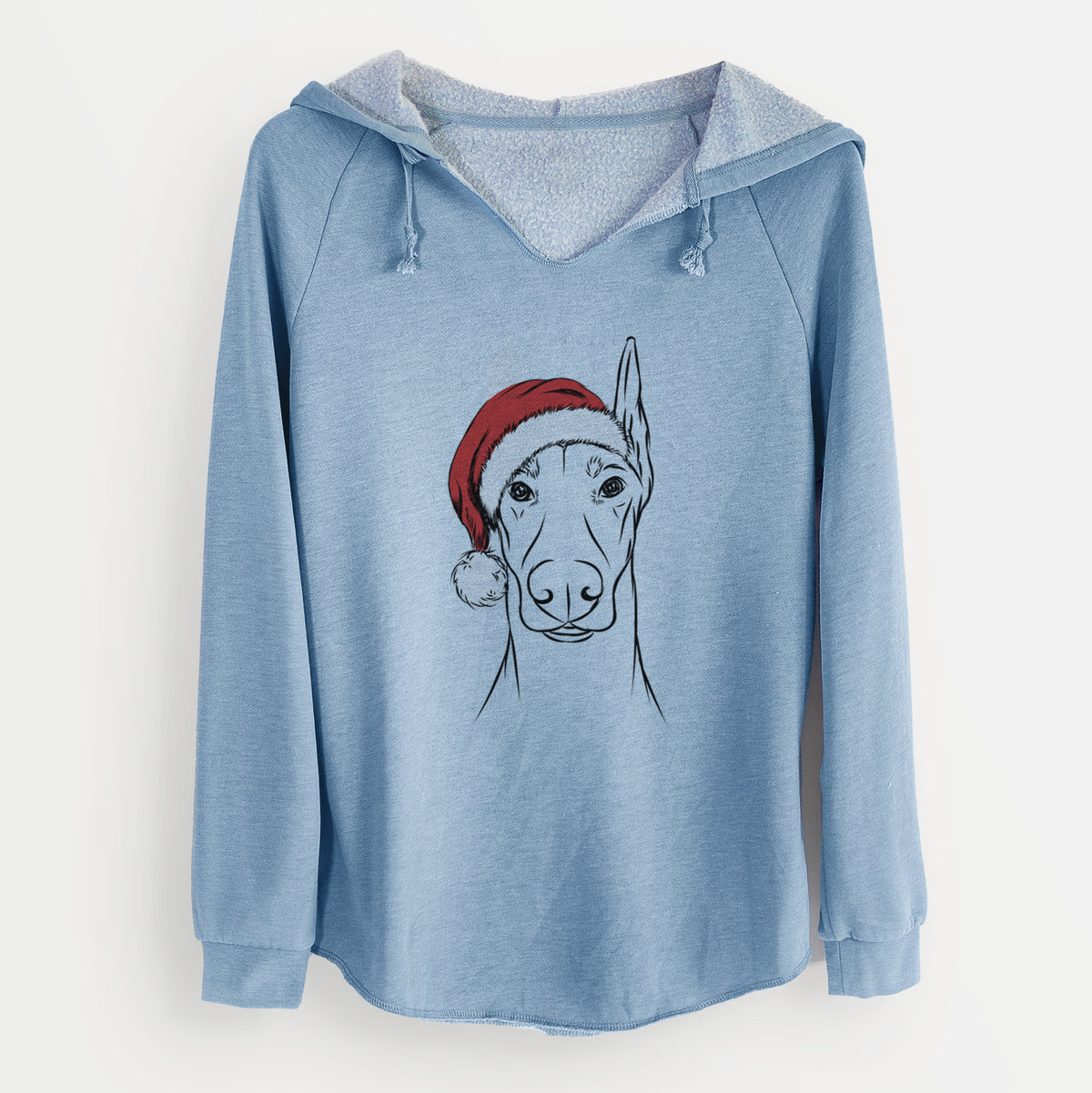 Santa Duke the Doberman Pinscher - Cali Wave Hooded Sweatshirt