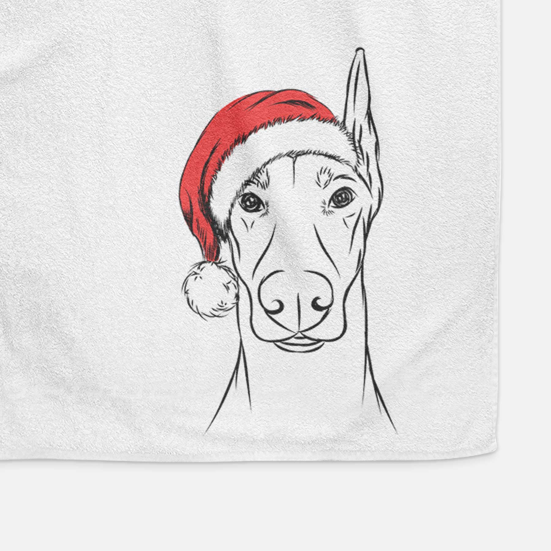 Duke the Doberman Pinscher Decorative Hand Towel