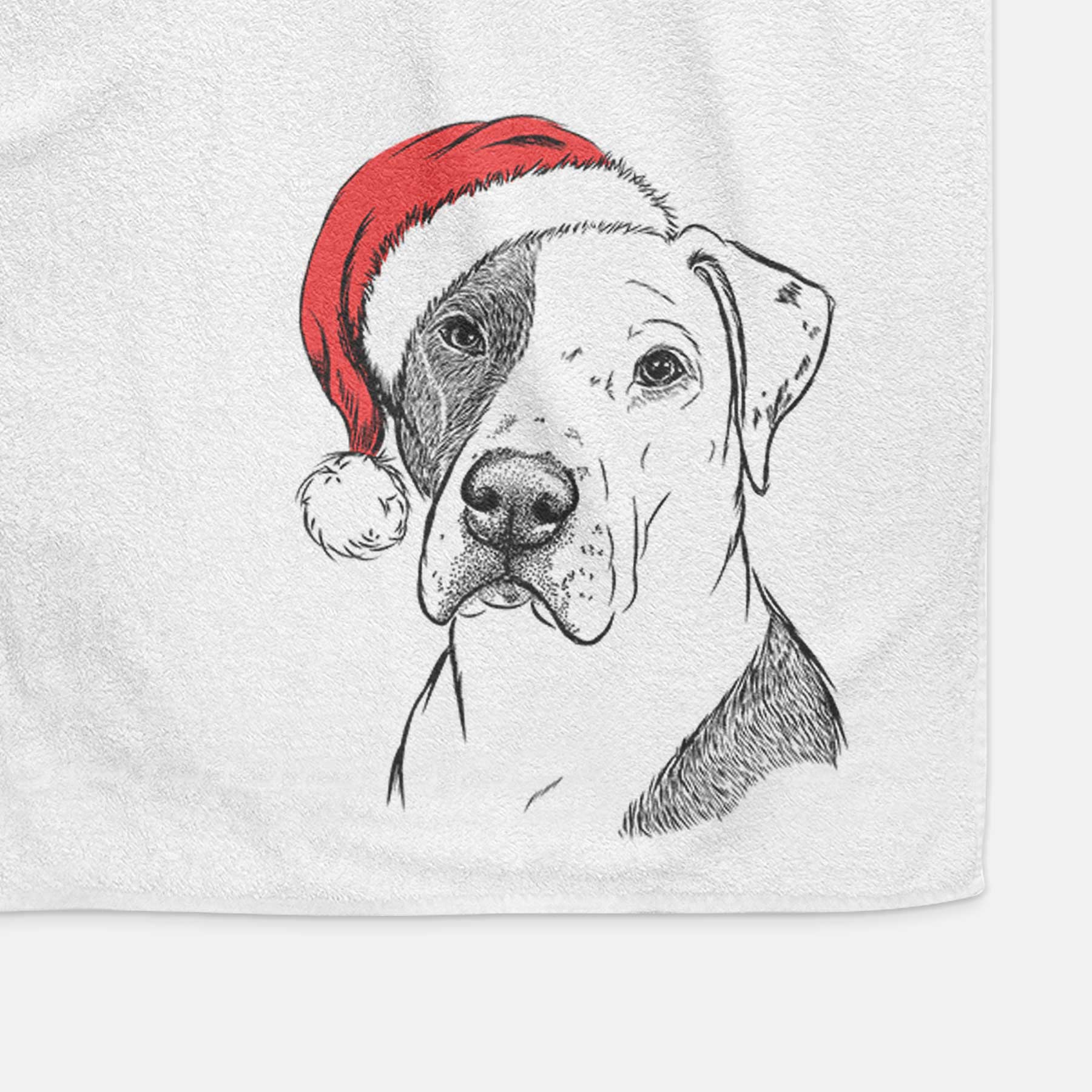 Duke the American Staffordshire Terrier Mix Decorative Hand Towel