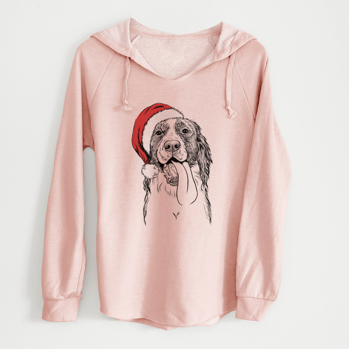 Santa Duke the English Springer Spaniel - Cali Wave Hooded Sweatshirt