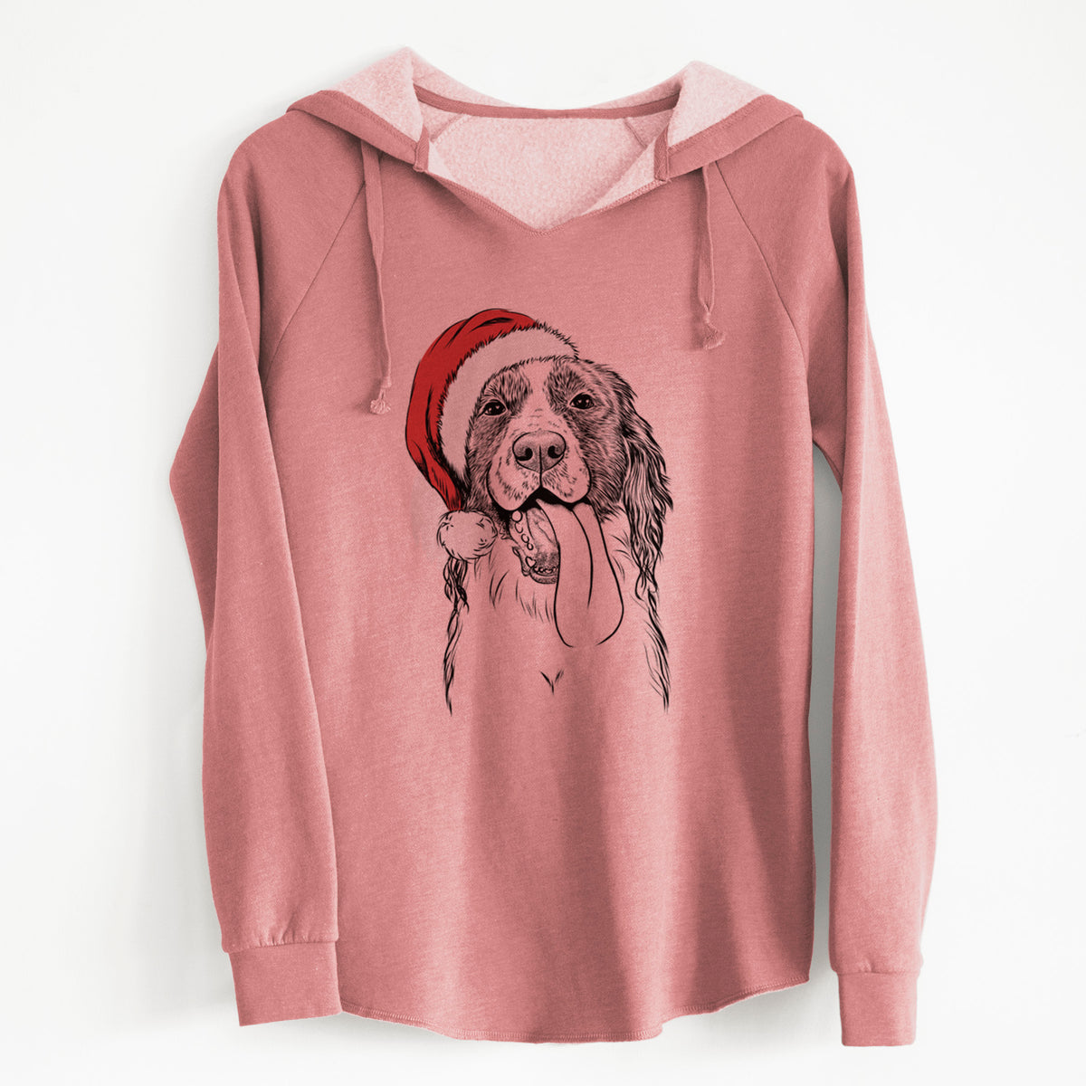 Santa Duke the English Springer Spaniel - Cali Wave Hooded Sweatshirt