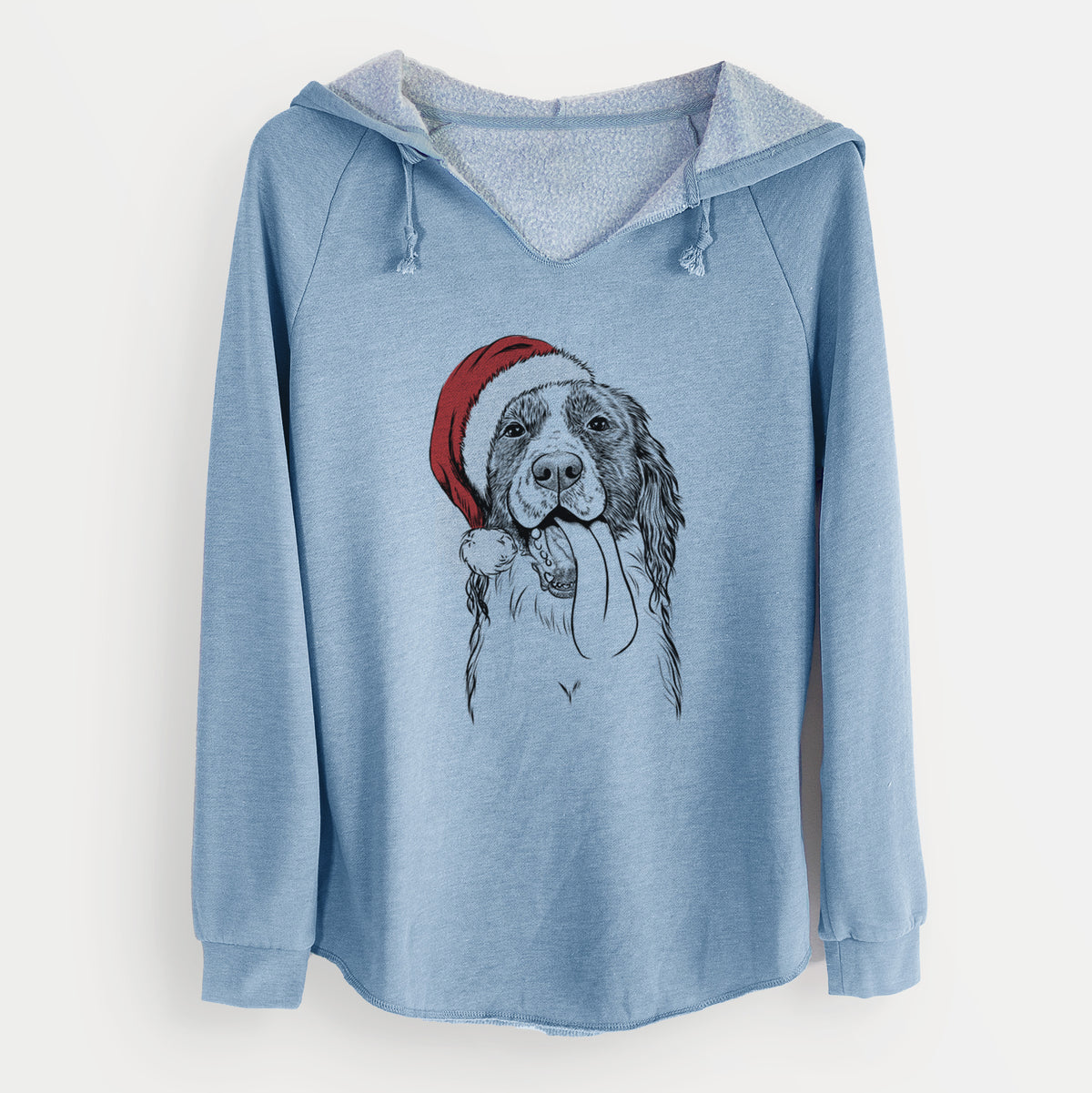 Santa Duke the English Springer Spaniel - Cali Wave Hooded Sweatshirt