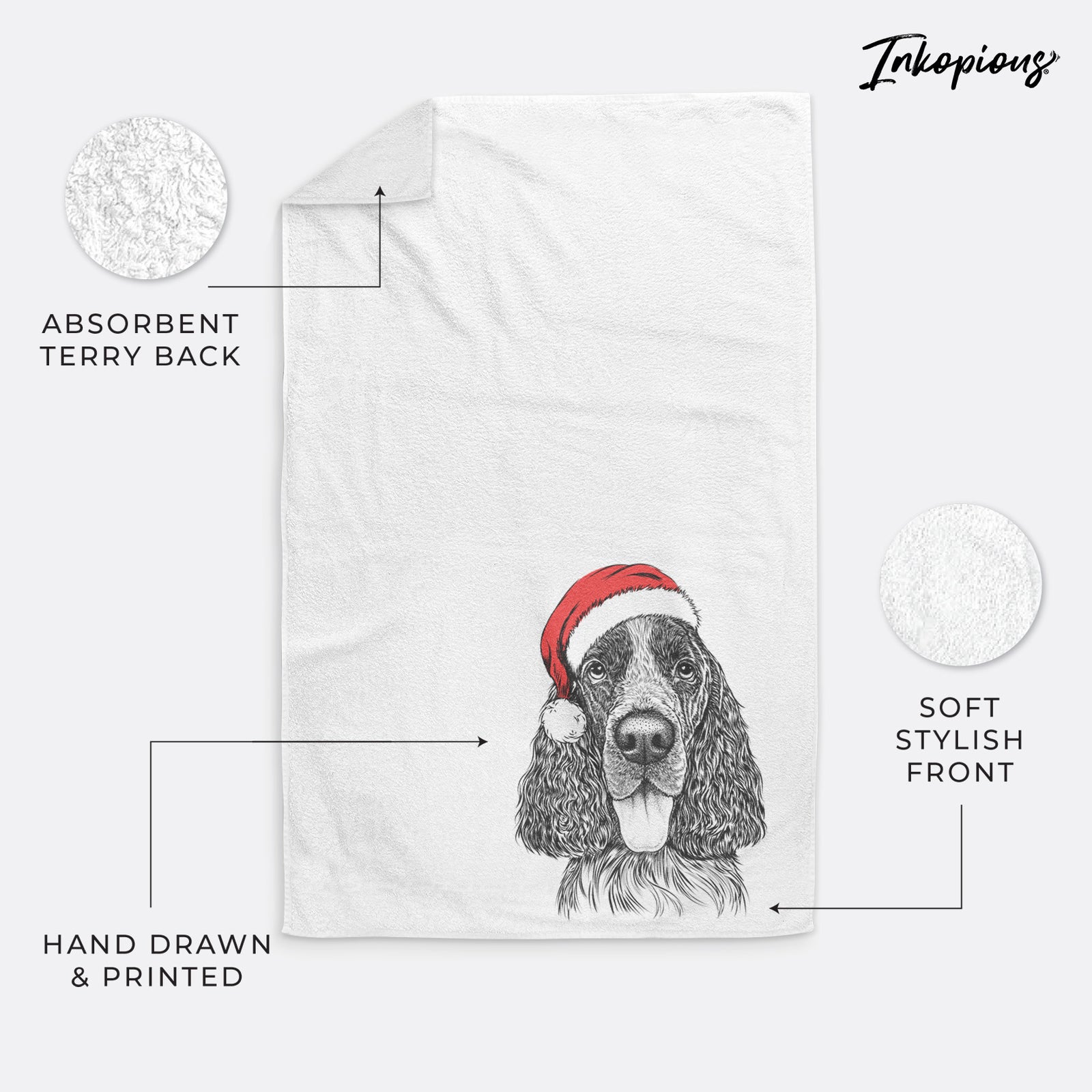 Duke the English Springer Spaniel Decorative Hand Towel