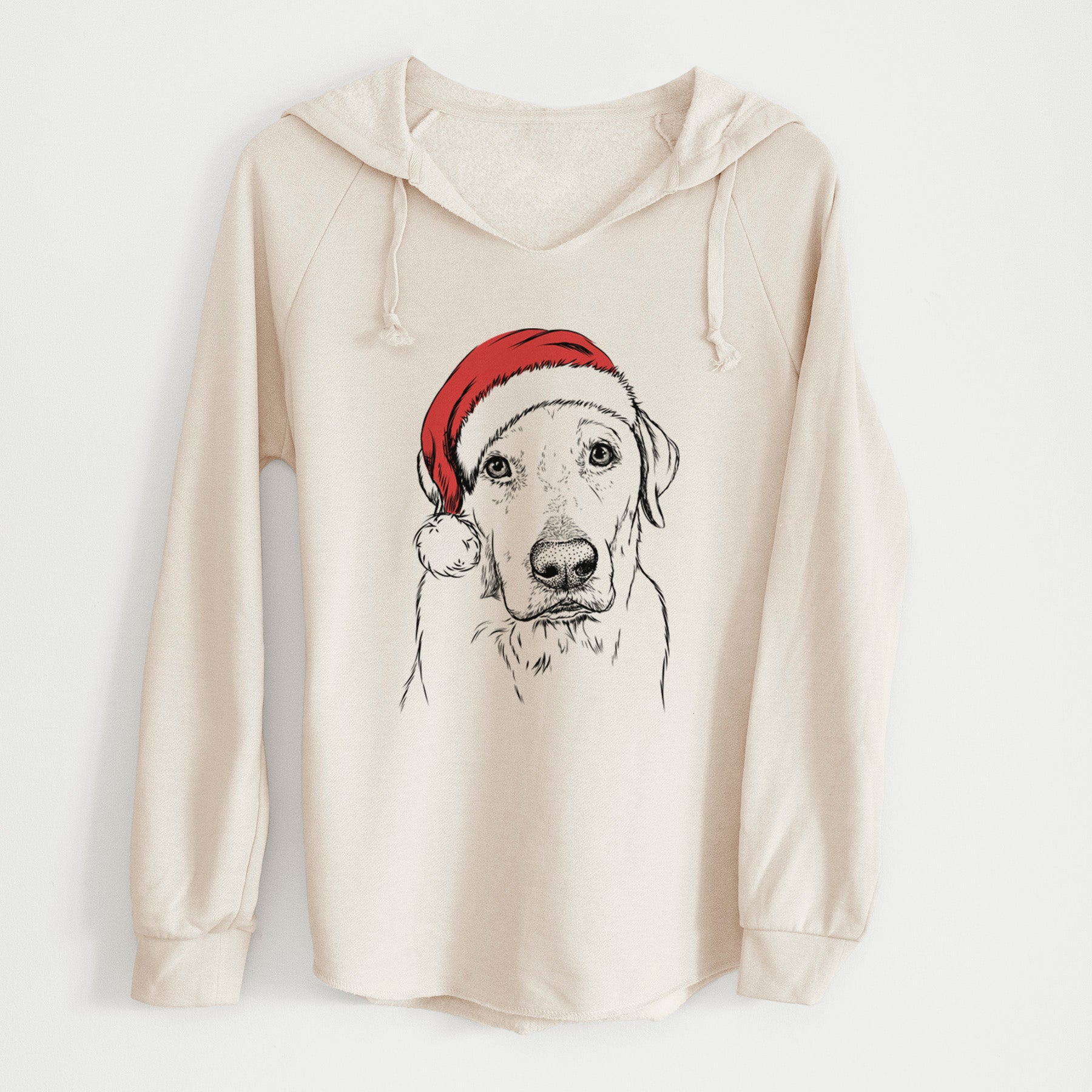 Santa Duke the Yellow Lab - Cali Wave Hooded Sweatshirt